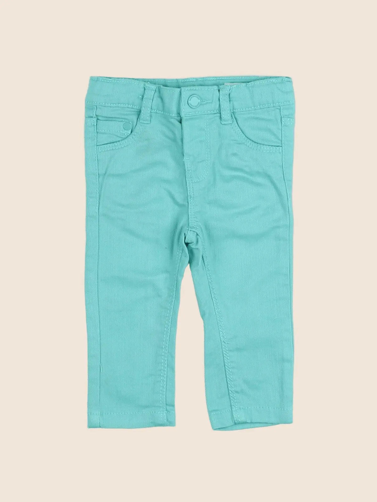 Vertbaudet - pantalon vert - 6 mois
