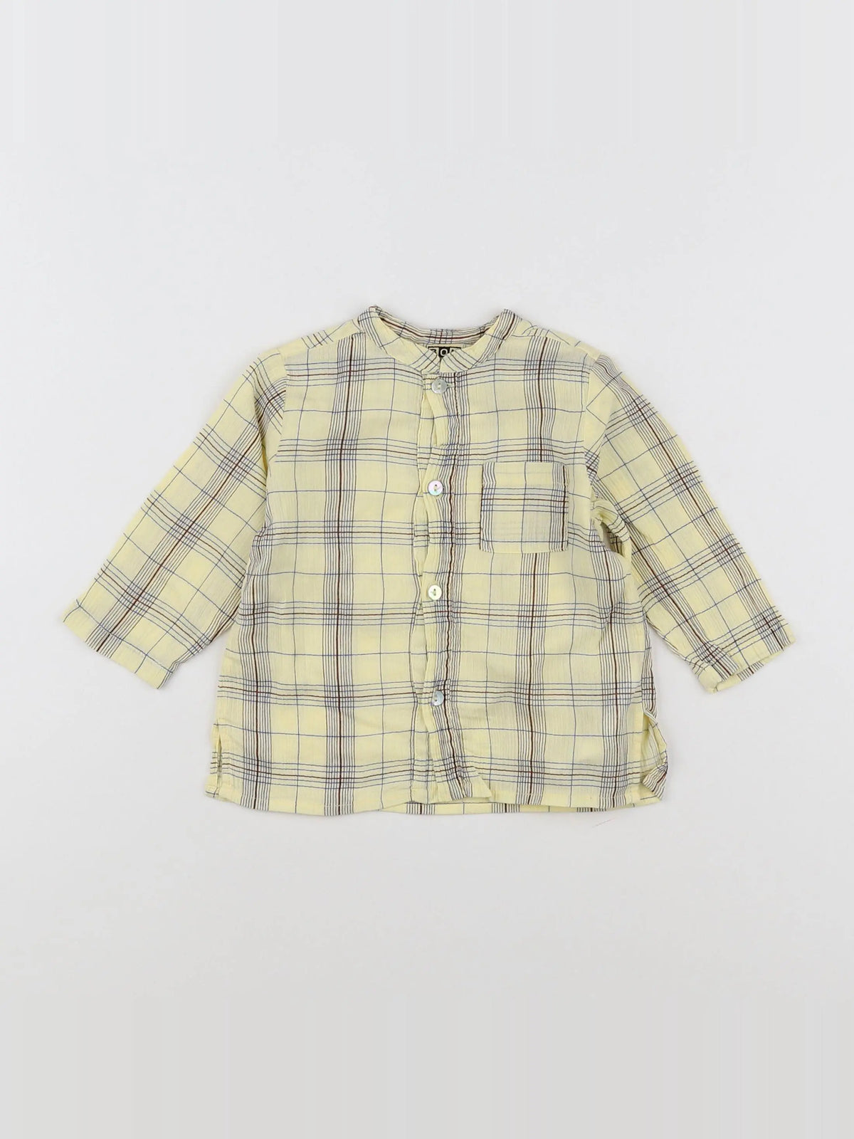 Bonton - chemise jaune - 12 mois