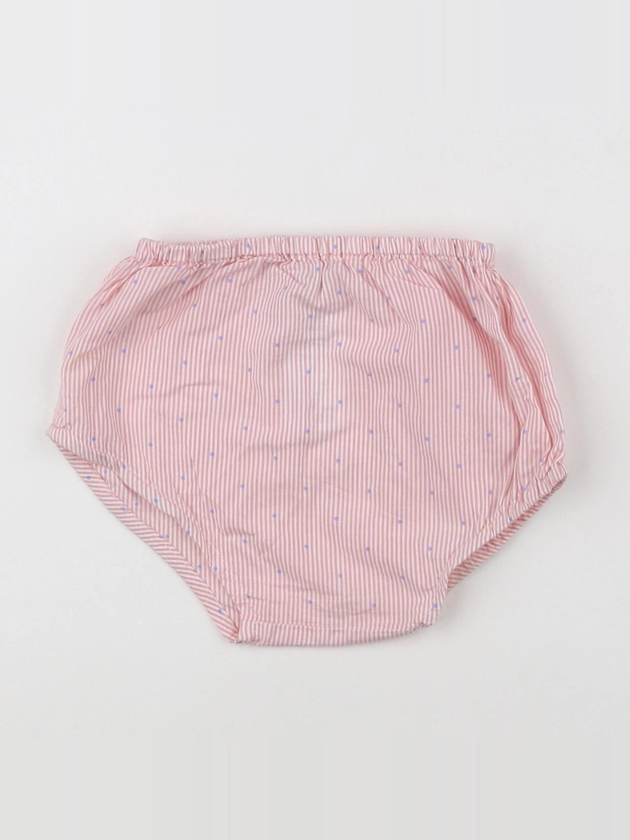 Jacadi - bloomer blanc, rose - 6 mois