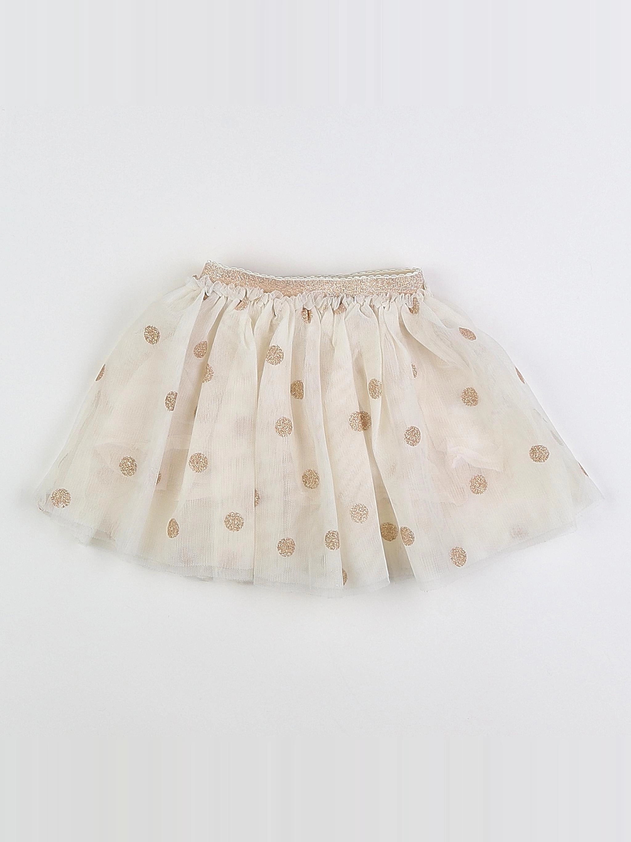 Tape à l'oeil - jupe beige, or - 9 mois