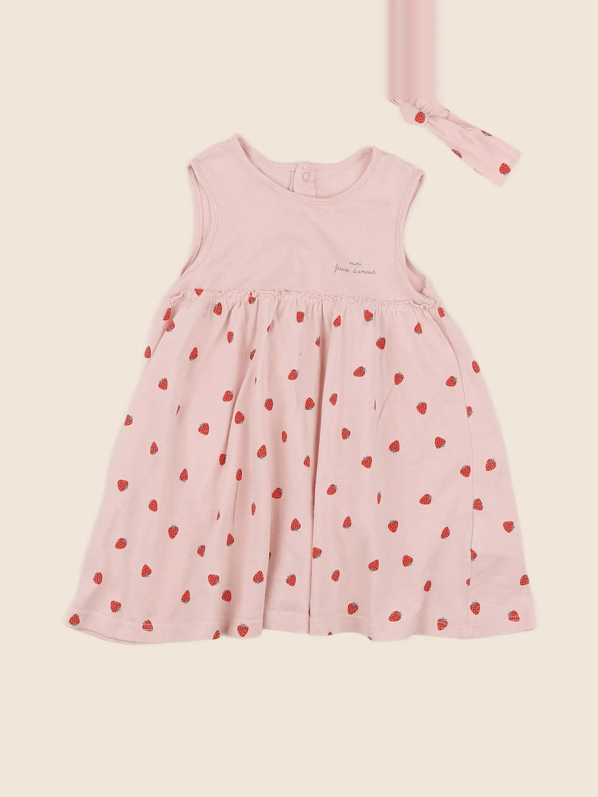 Vertbaudet - robe rose - 12 mois