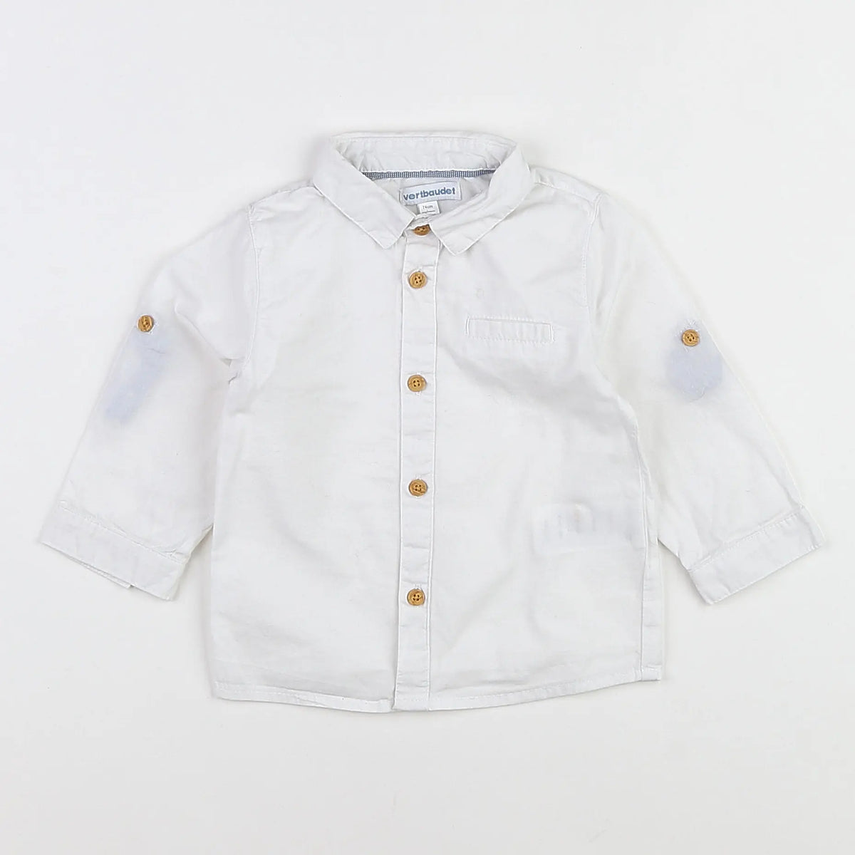 Vertbaudet - chemise blanc - 12 mois