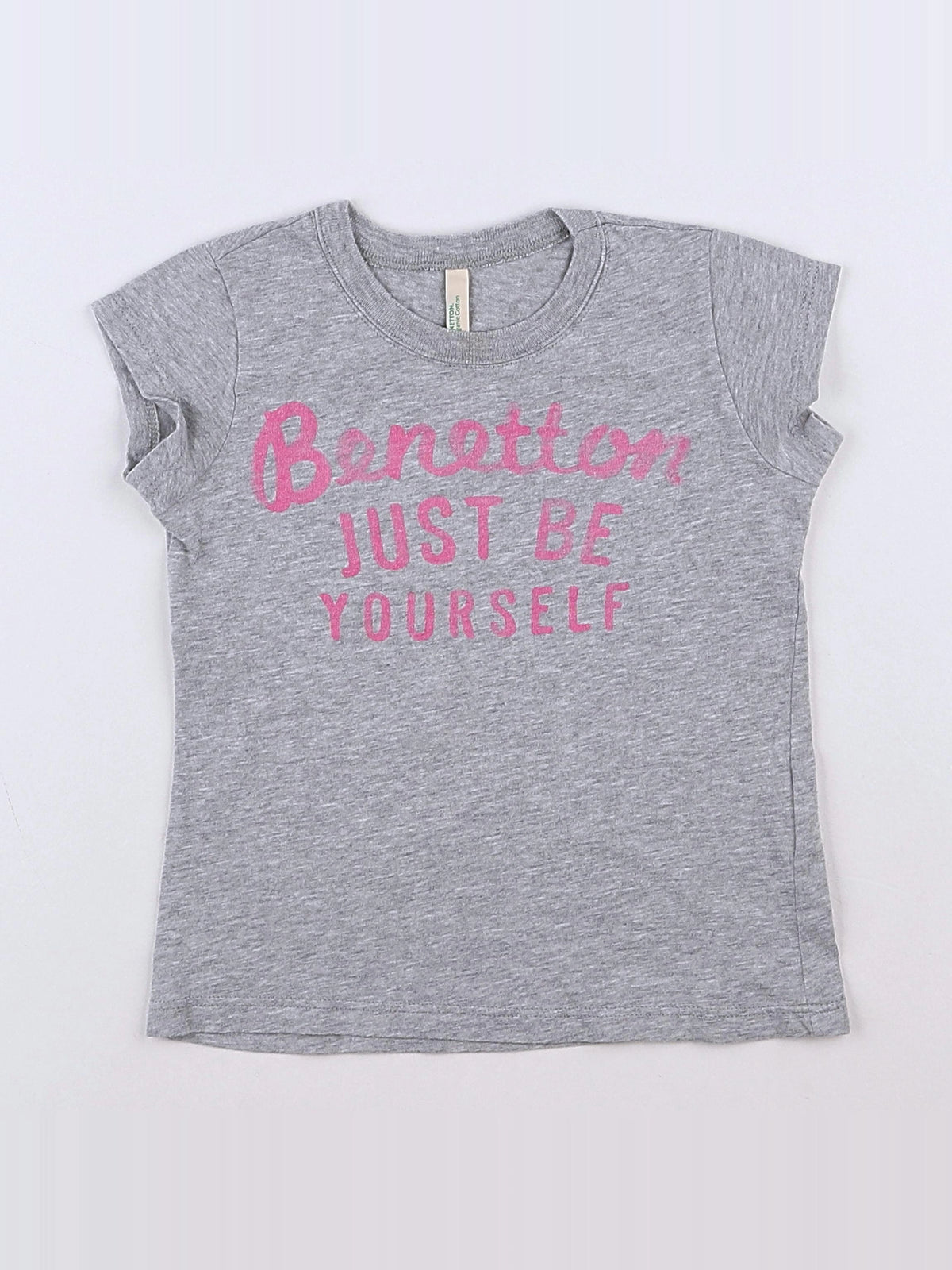 Benetton - tee-shirt gris - 12/18 mois