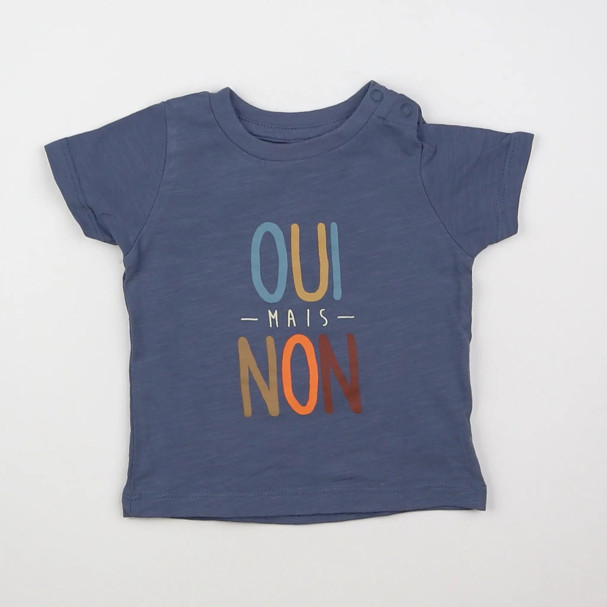Vertbaudet - tee-shirt bleu - 3 mois