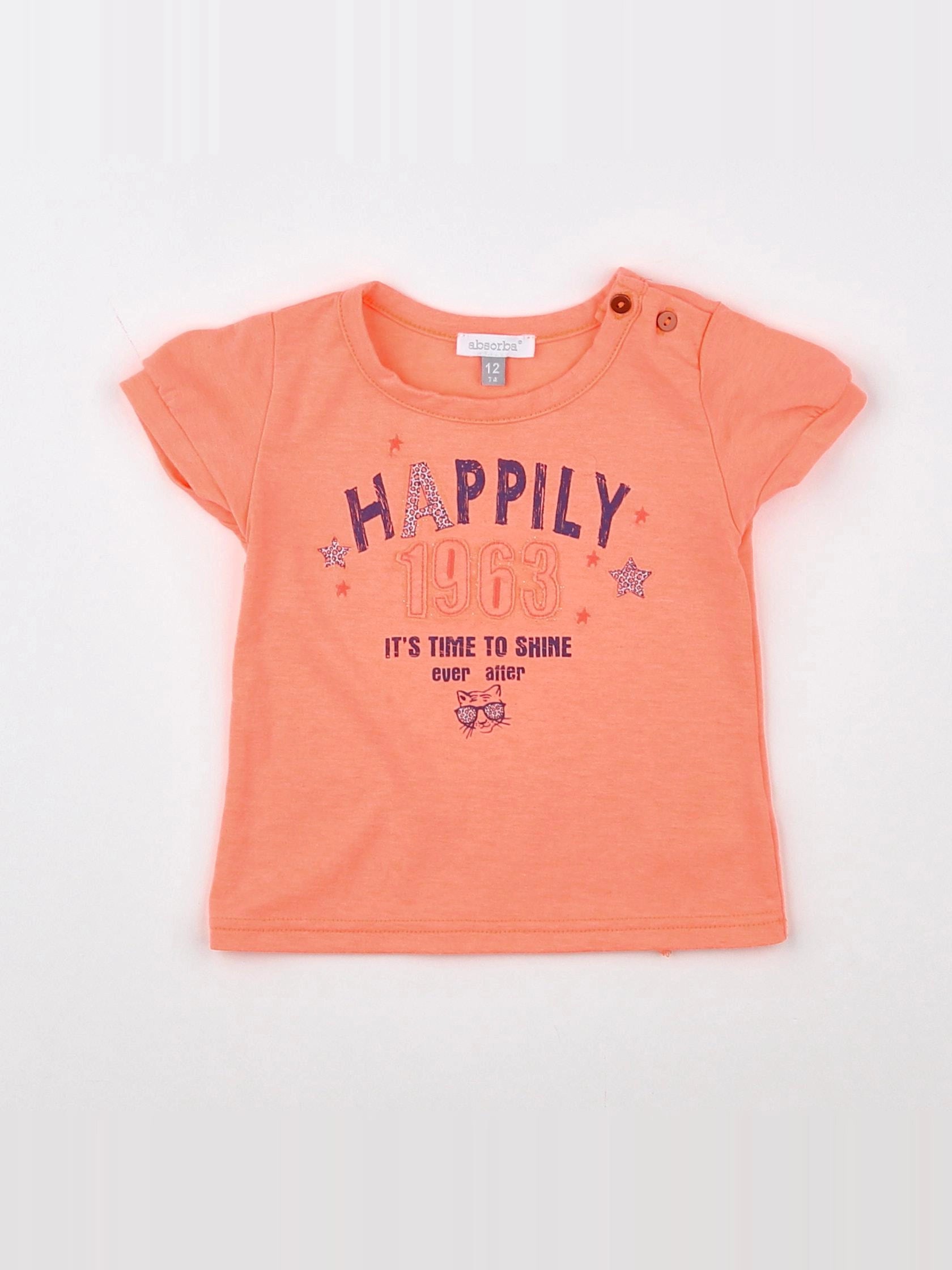 Absorba - tee-shirt orange - 12 mois