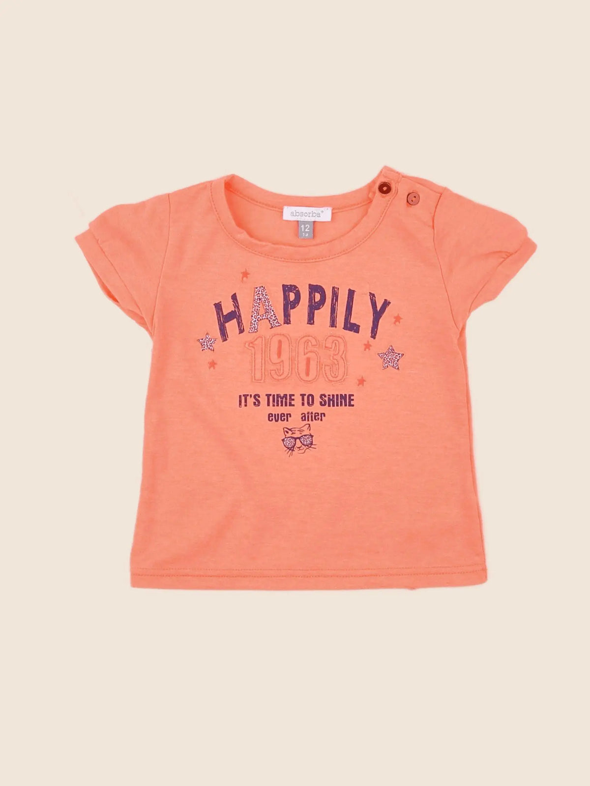 Absorba - tee-shirt orange - 12 mois