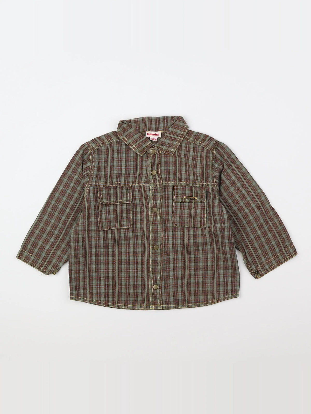 Catimini - chemise vert - 12 mois