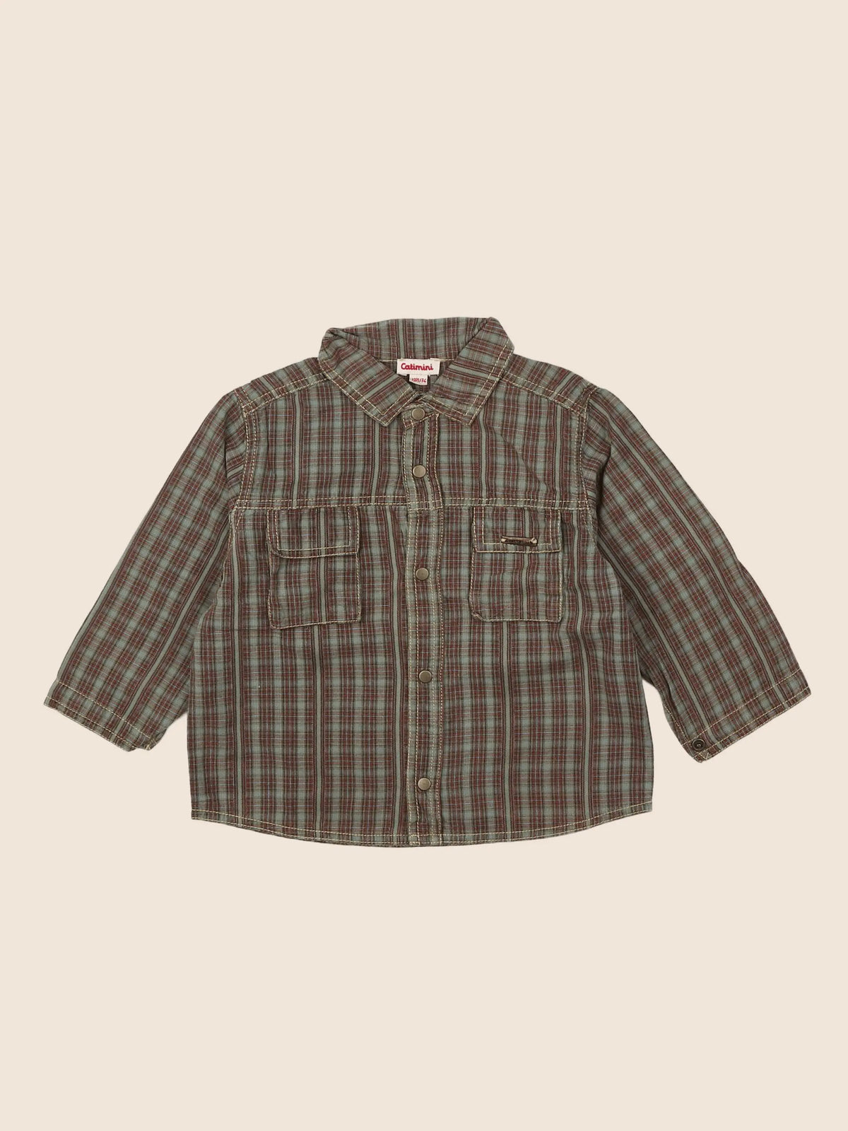 Catimini - chemise vert - 12 mois