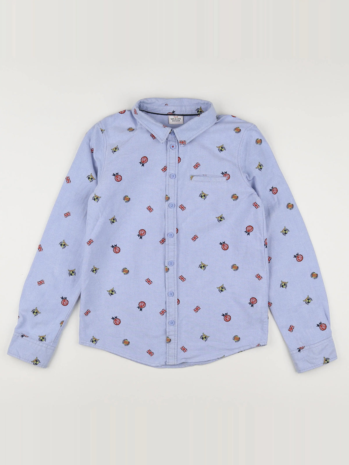 Tape à l'oeil - chemise bleu, rouge - 10 ans