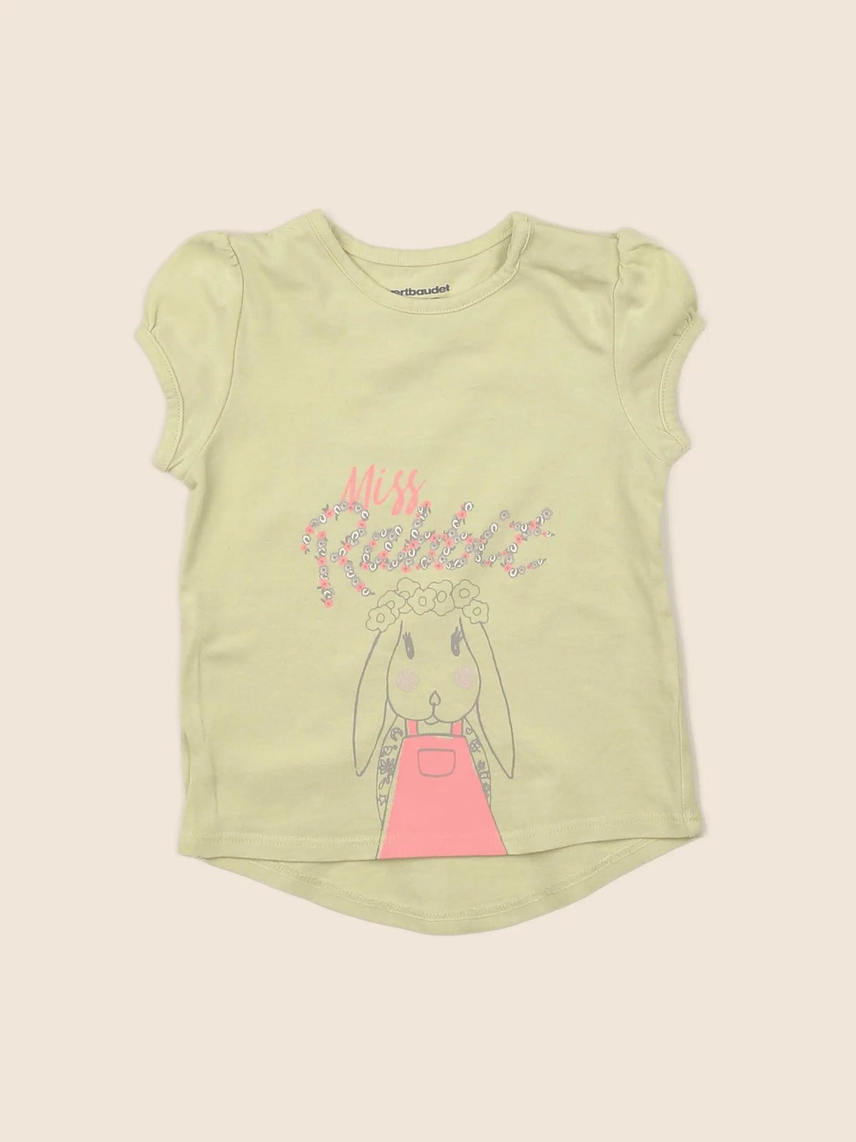 Vertbaudet - tee-shirt jaune - 9 mois