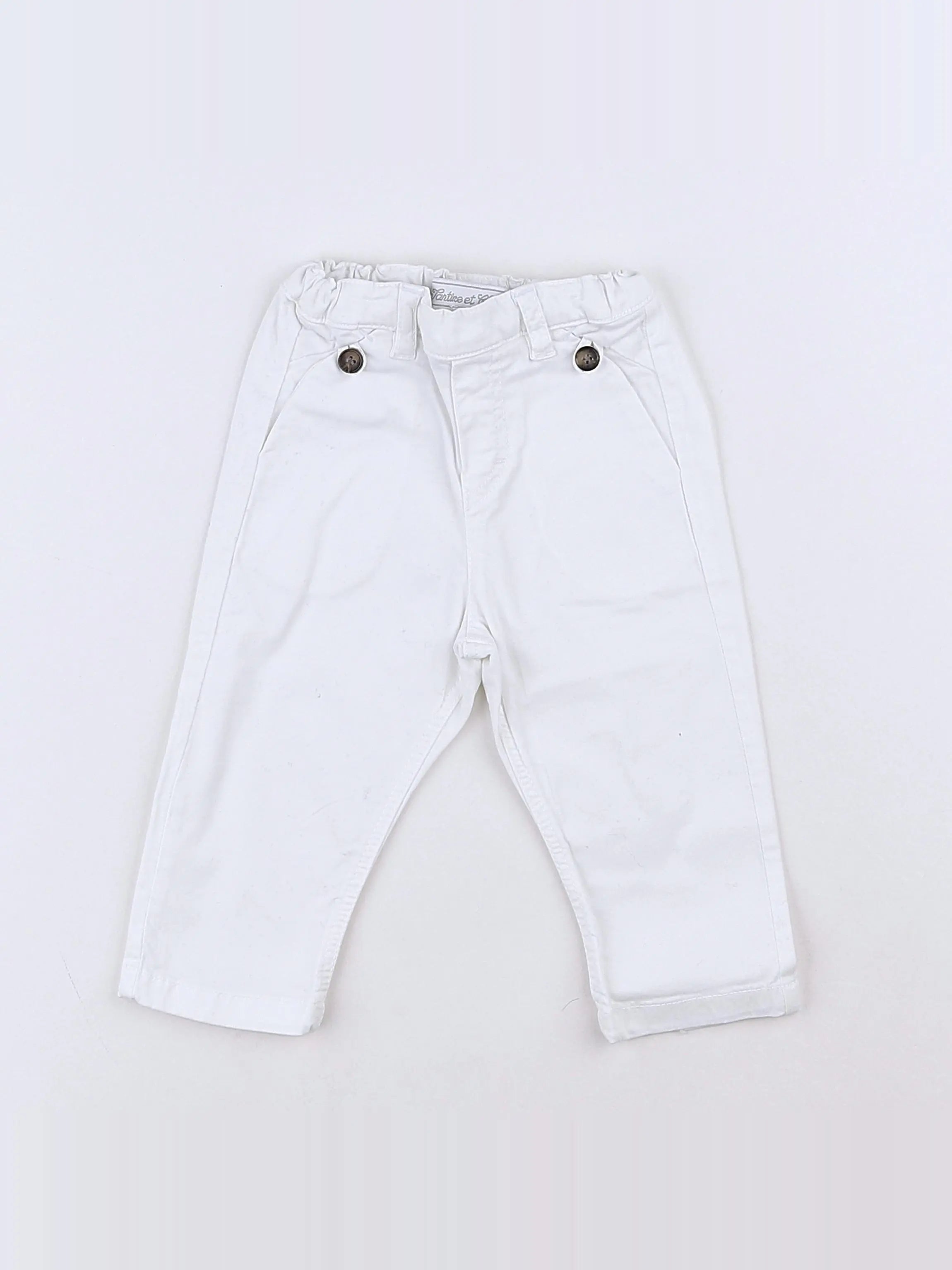Tartine & Chocolat - pantalon blanc - 6 mois