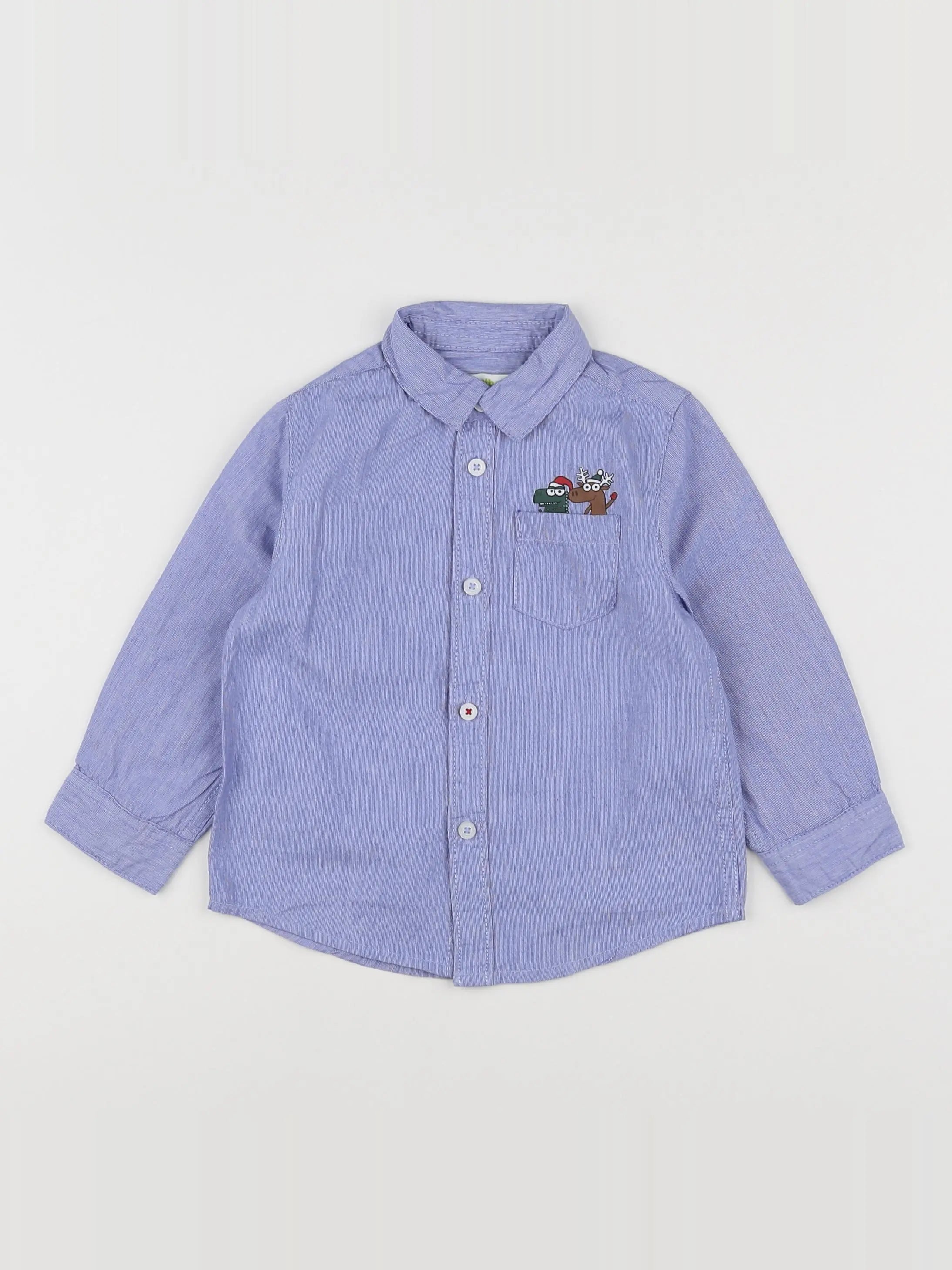 Vertbaudet - chemise bleu - 2 ans