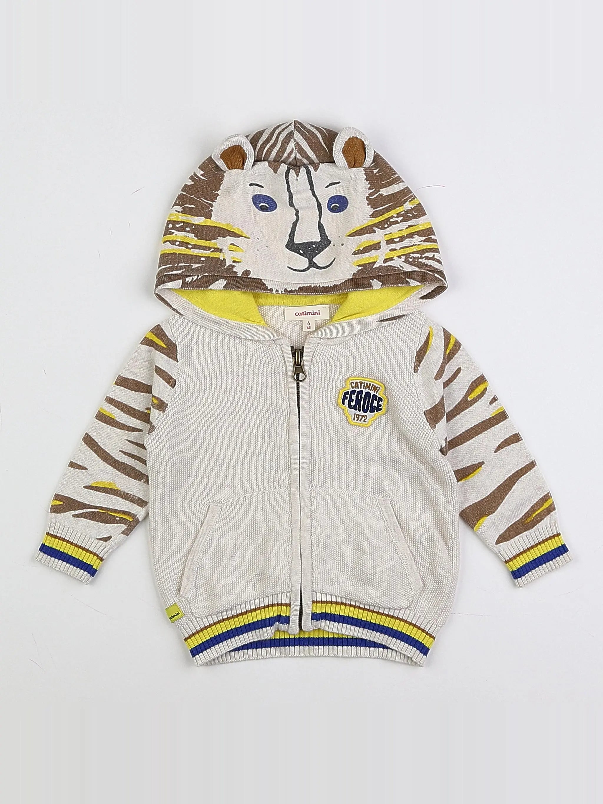 Catimini - gilet beige, marron - 6 mois