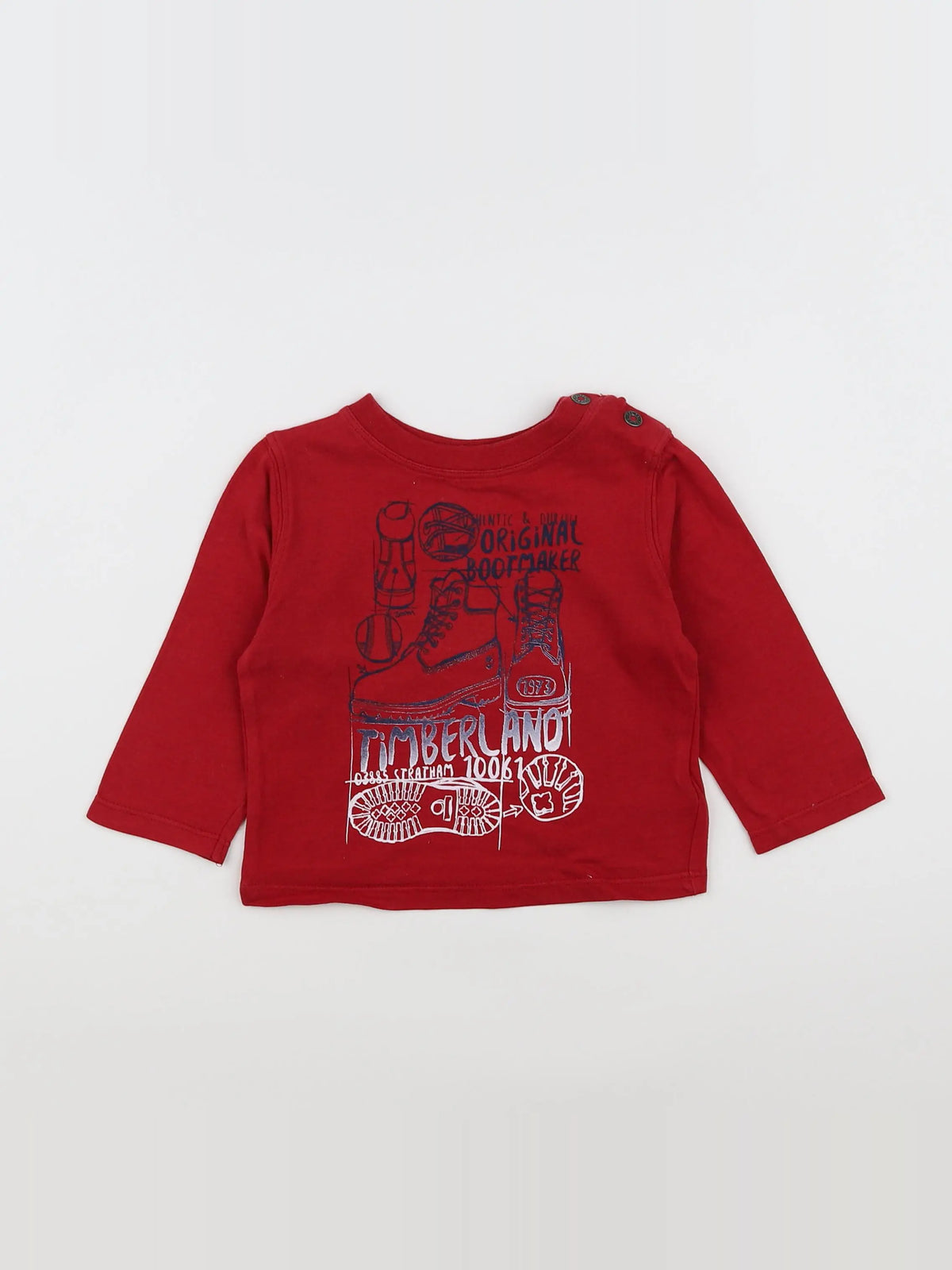 Timberland - tee-shirt rouge - 12 mois