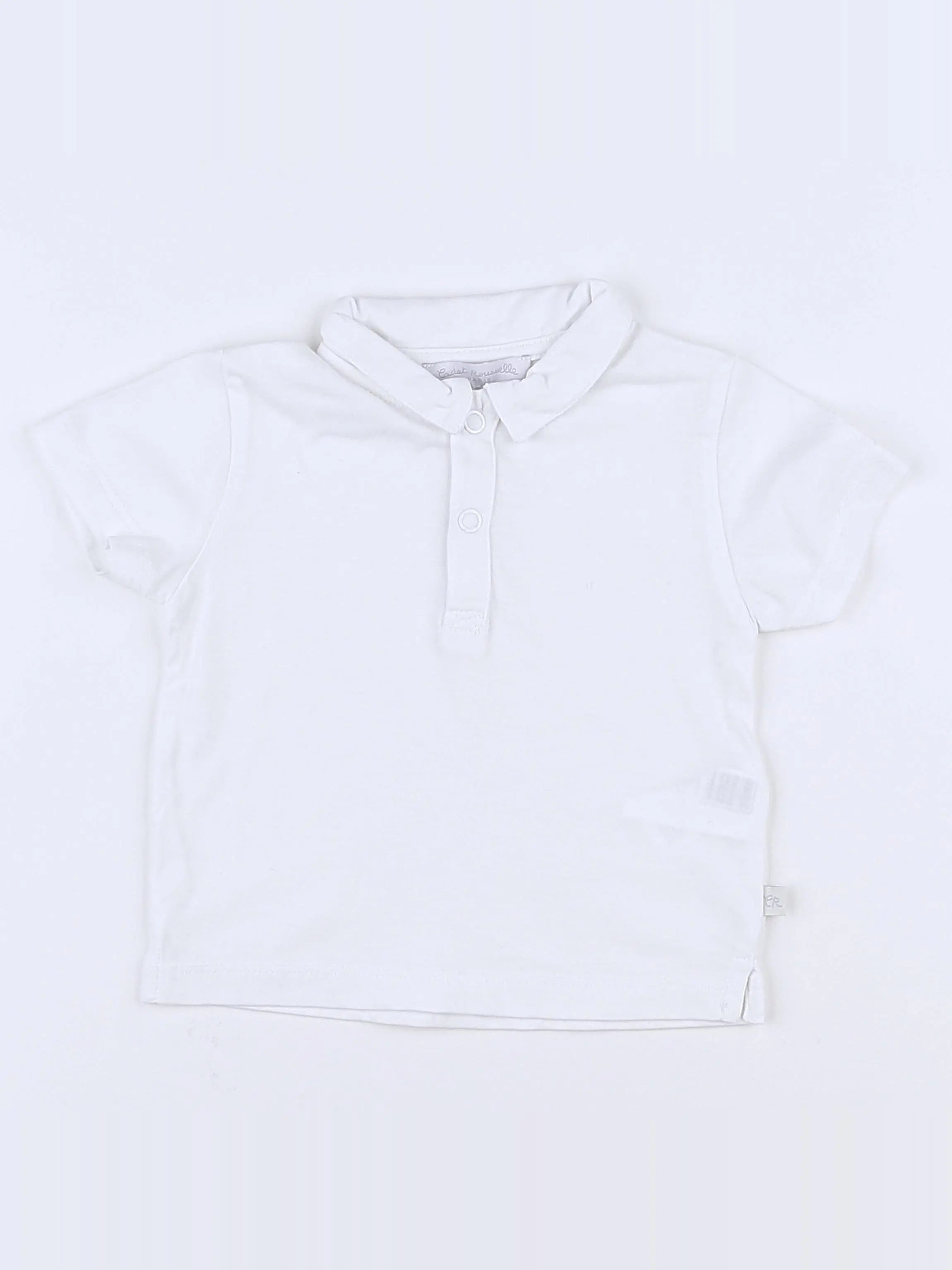 Cadet Rousselle - polo blanc - 12 mois