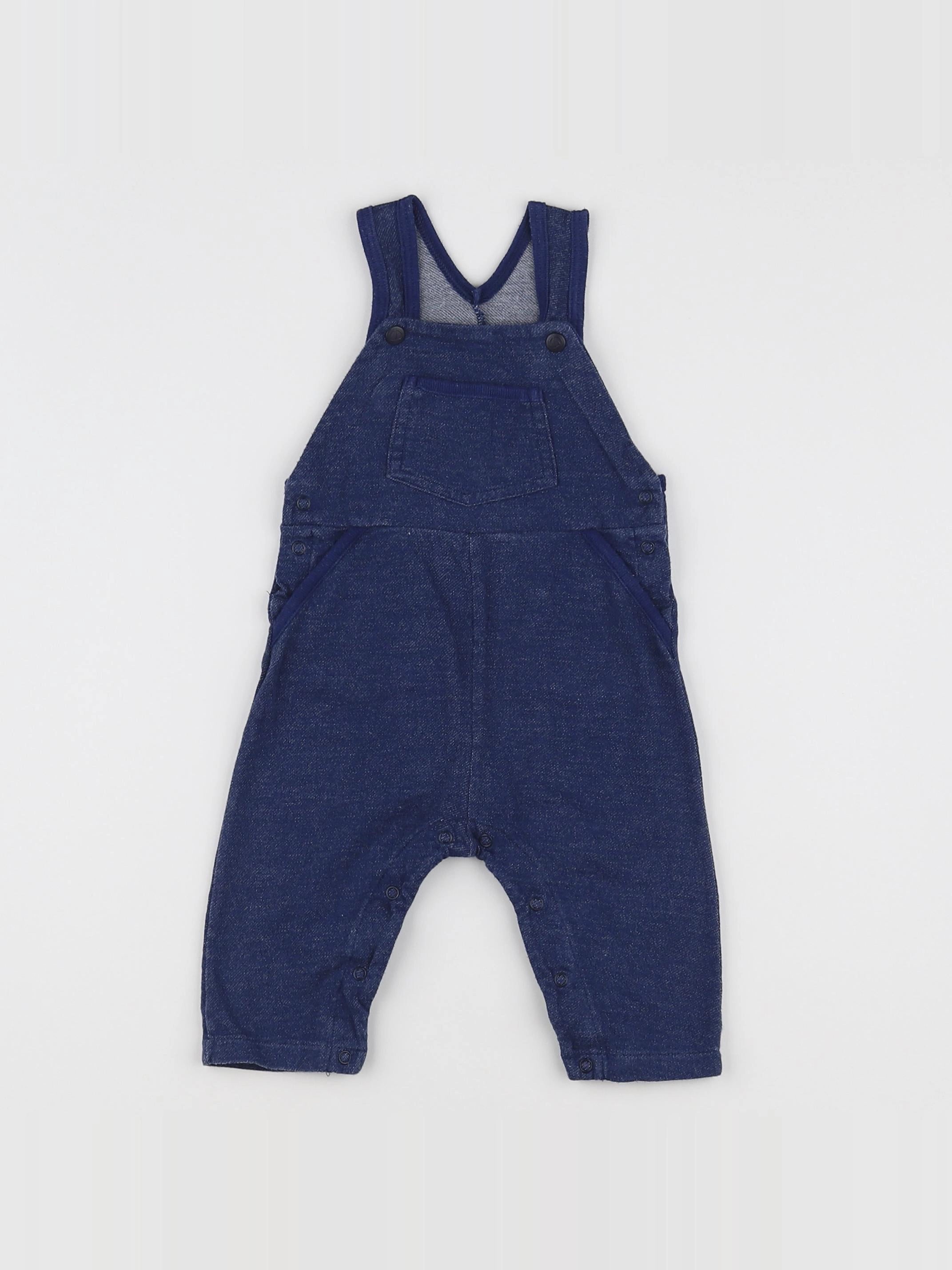 Petit Bateau - salopette bleu - 6 mois