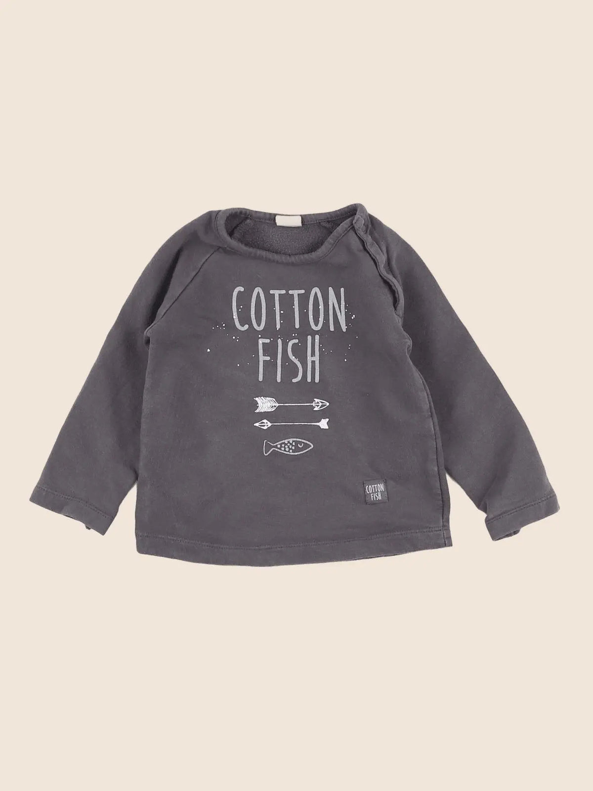 Cotton Fish - sweat gris - 12 mois