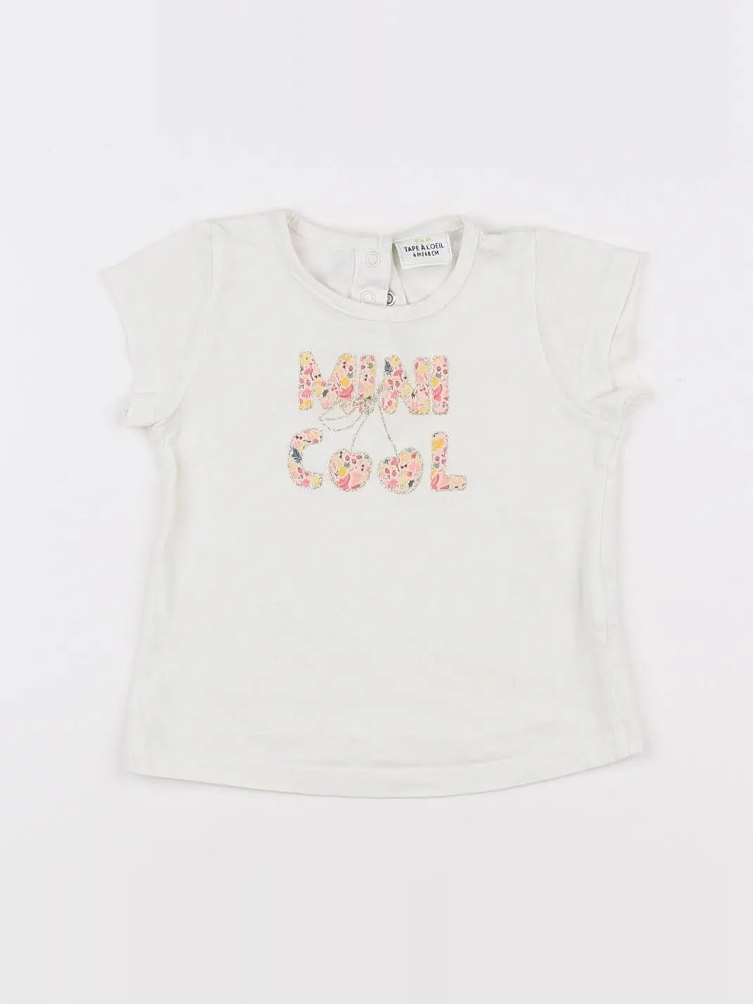 Tape à l'oeil - tee-shirt blanc, or - 6 mois