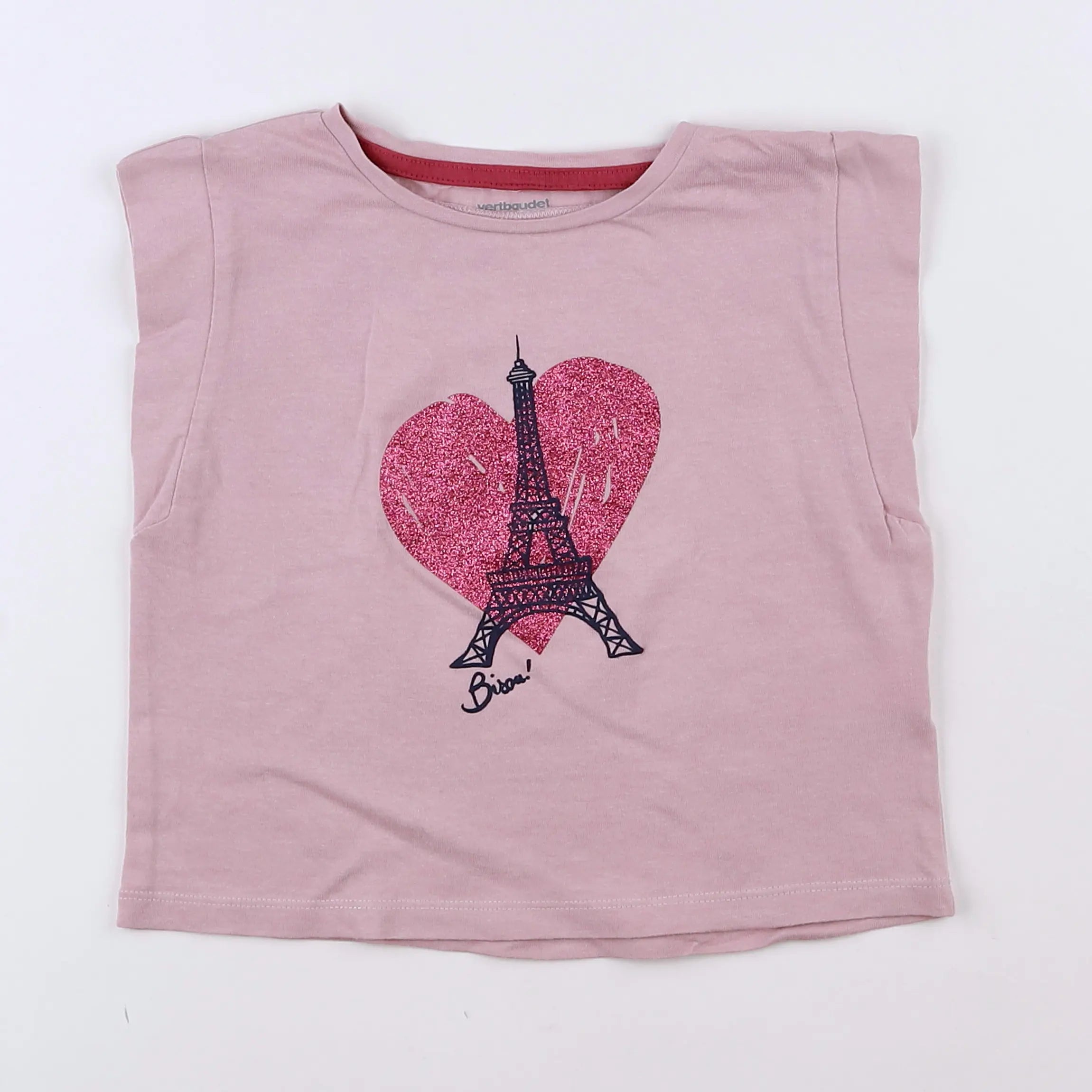 Vertbaudet - tee-shirt rose - 2 ans