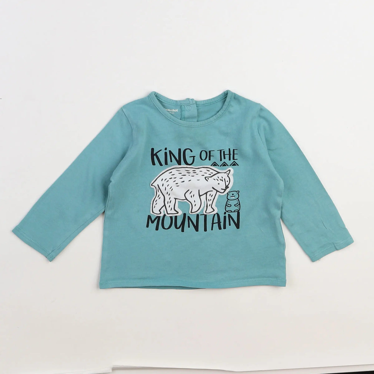 Vertbaudet - tee-shirt bleu - 12 mois