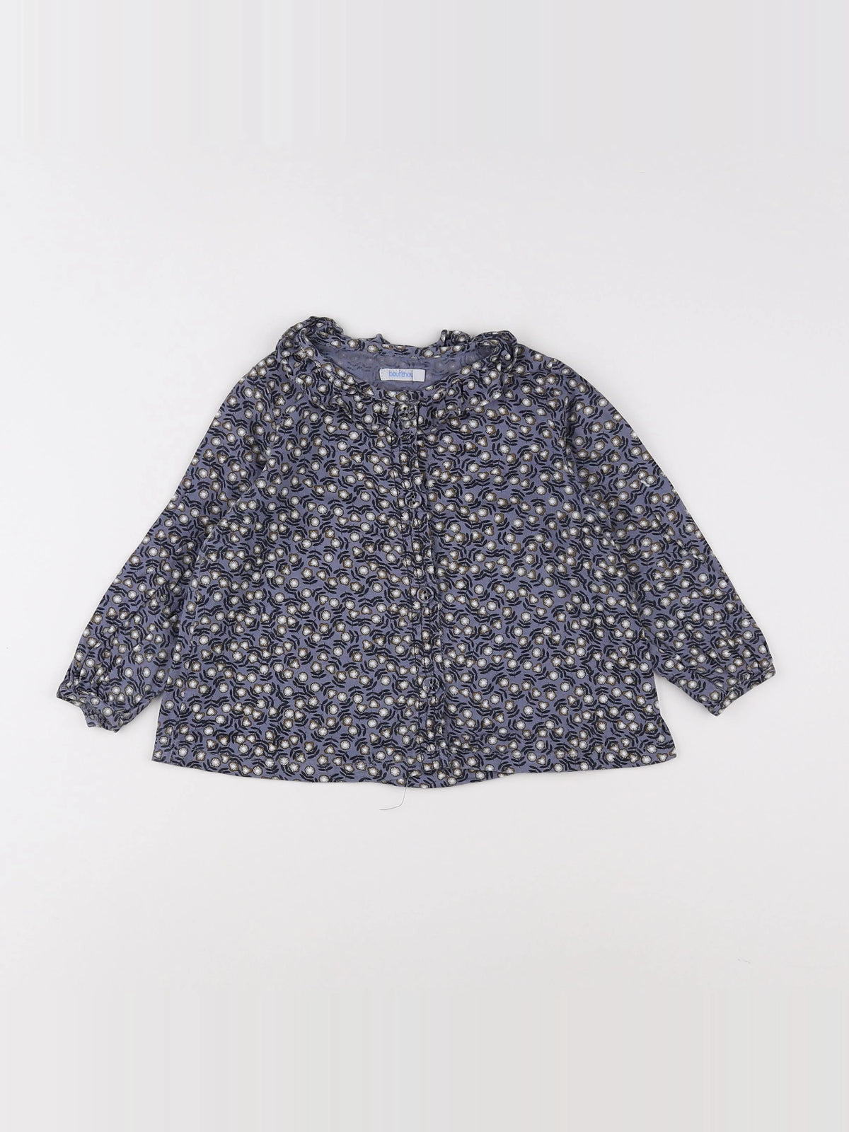 Boutchou - blouse bleu, marron - 12 mois