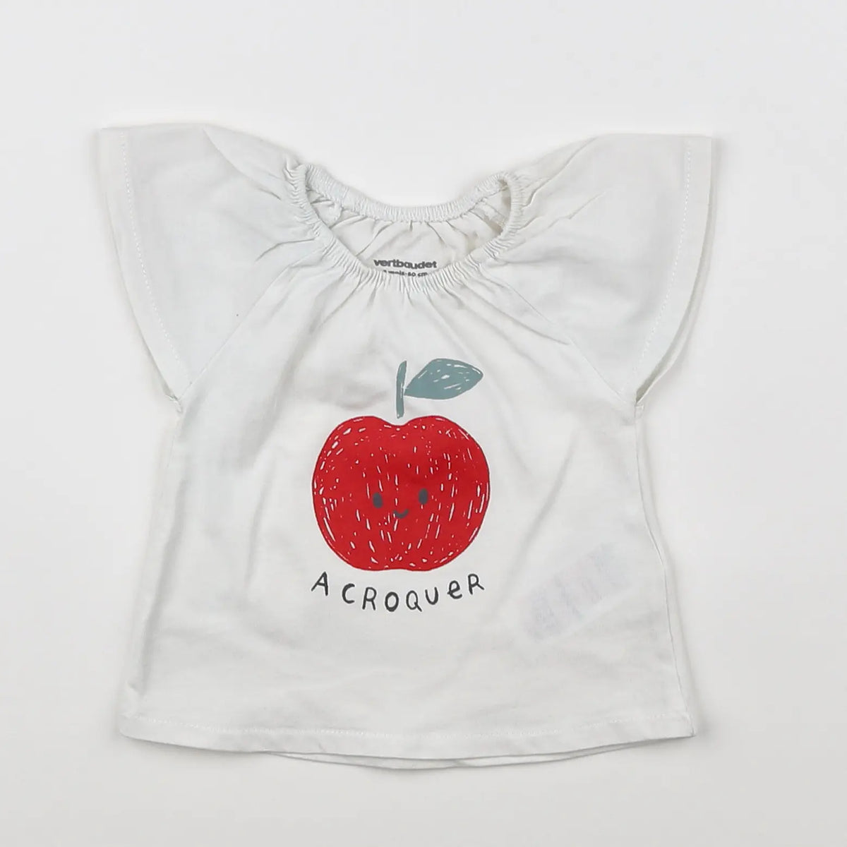 Vertbaudet - tee-shirt blanc - 3 mois