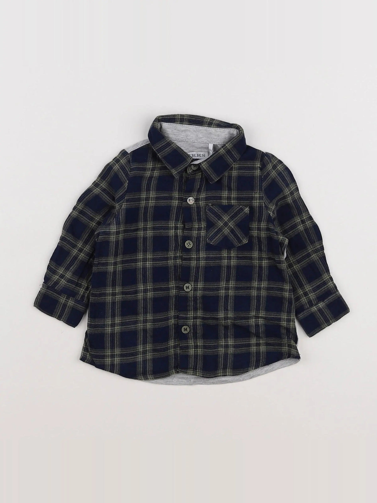 IKKS - chemise imprimé au dos bleu, vert - 6 mois