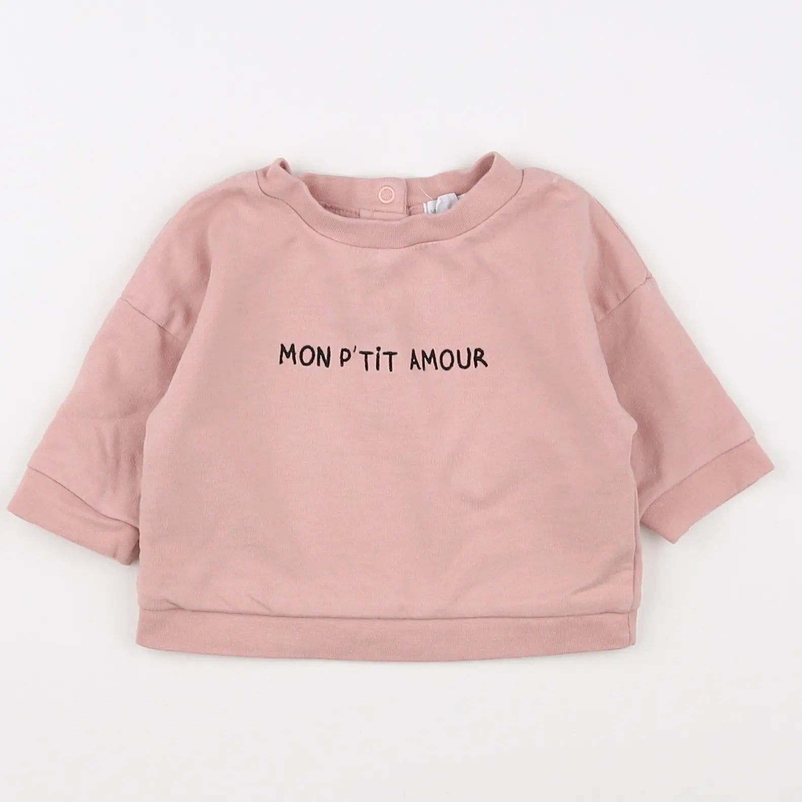 Vertbaudet - sweat rose - 3 mois