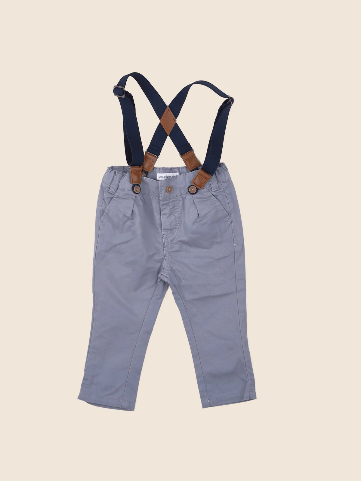 Vertbaudet - pantalon gris - 3 mois