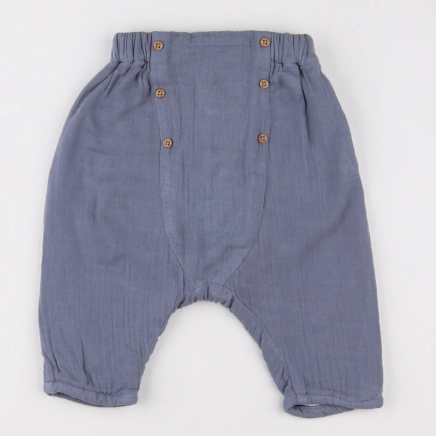 Vertbaudet - sarouel doublé bleu - 3 mois