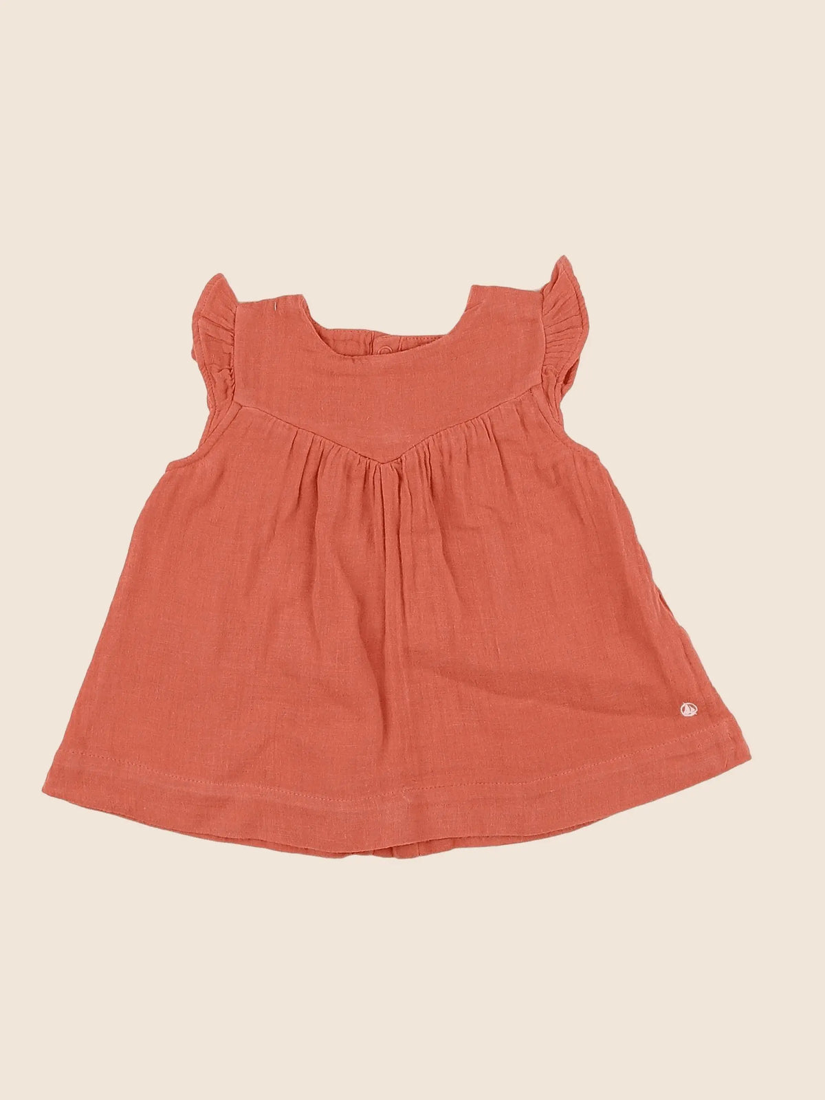 Petit Bateau - robe orange - 3 mois