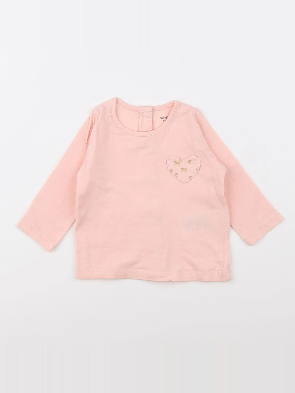 Vertbaudet - tee-shirt rose - 3 mois