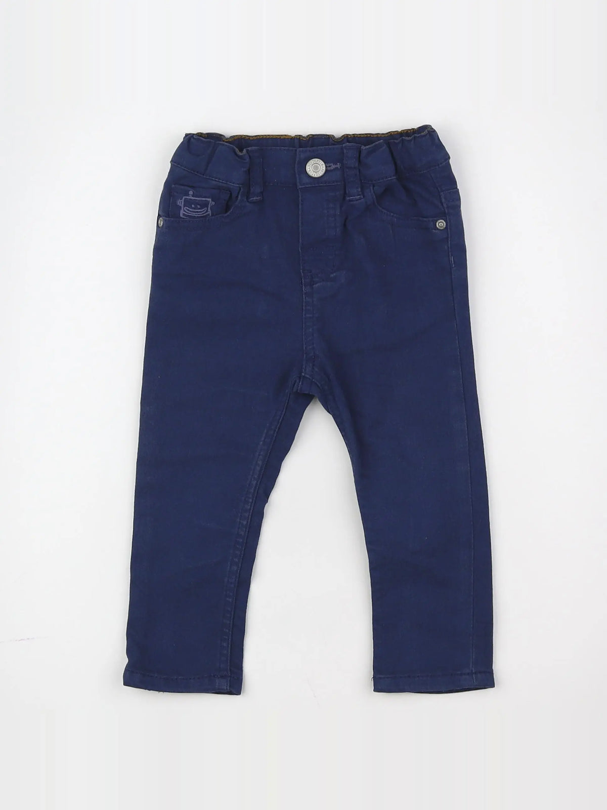 H&M - pantalon bleu - 9/12 mois