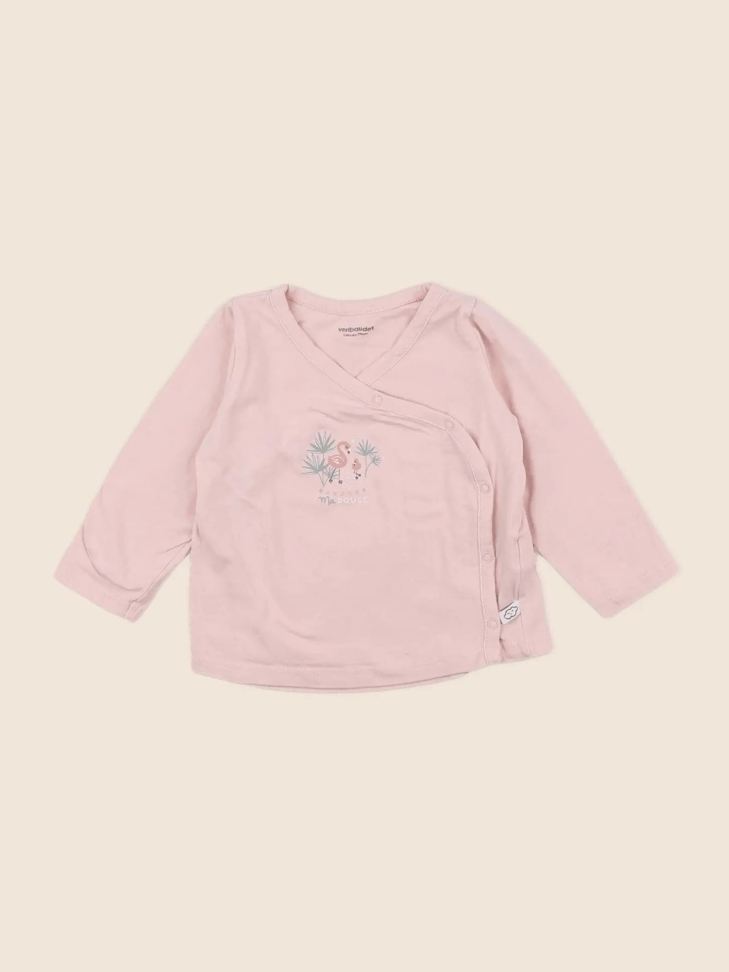 Vertbaudet - tee-shirt rose - 12 mois