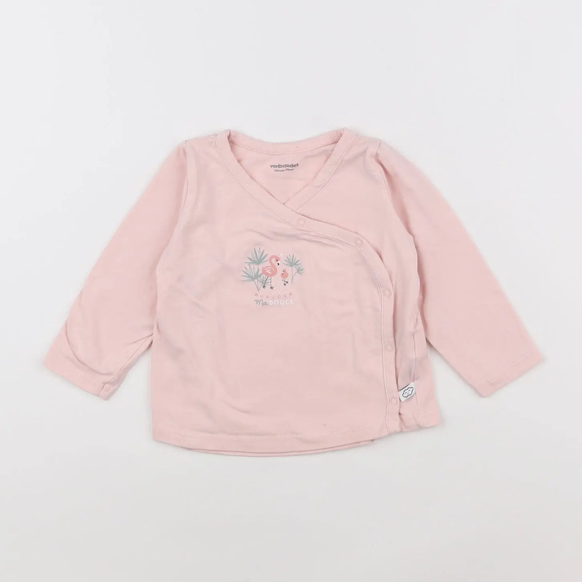 Vertbaudet - tee-shirt rose - 12 mois