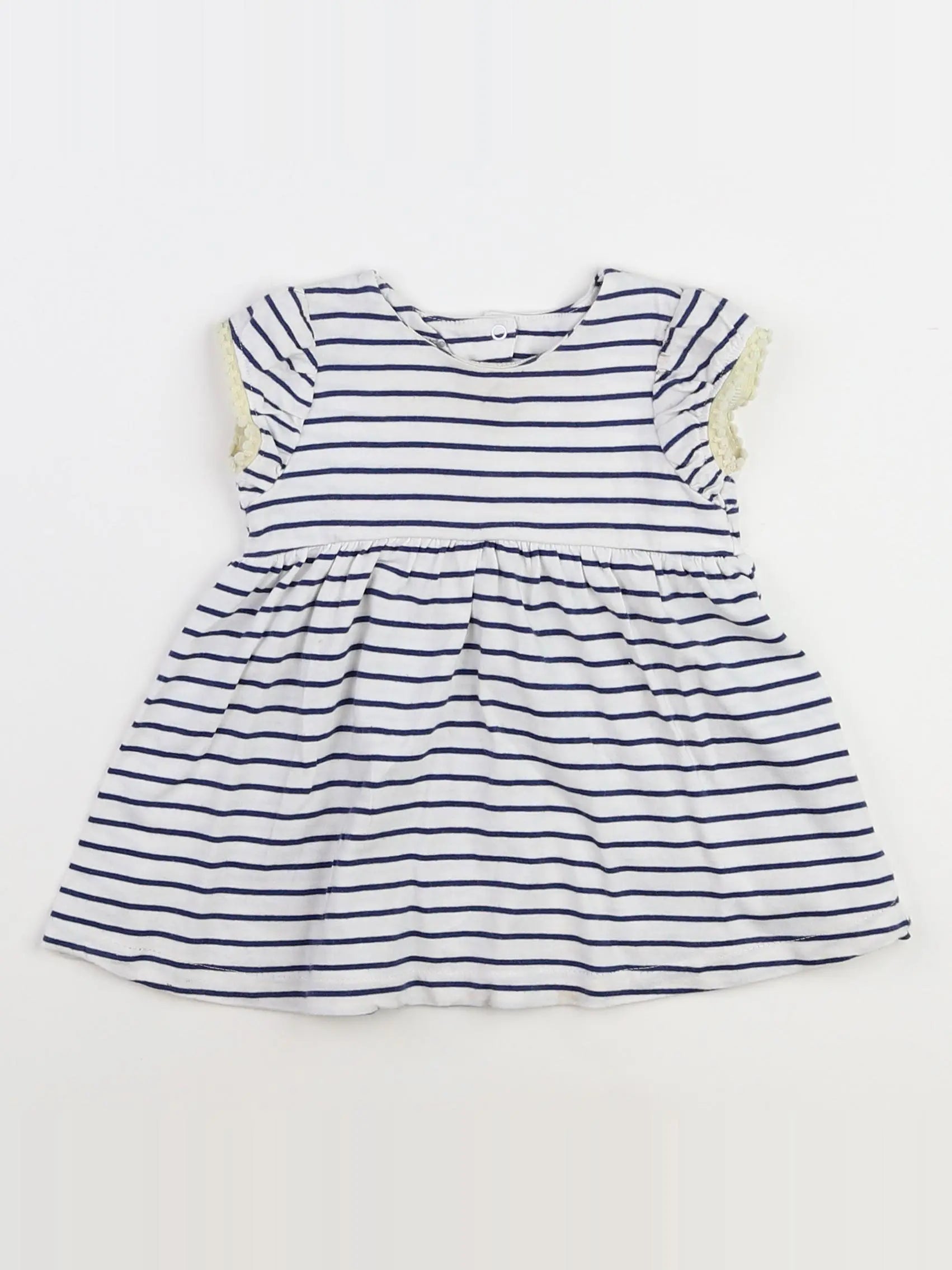Vertbaudet - robe blanc - 12 mois