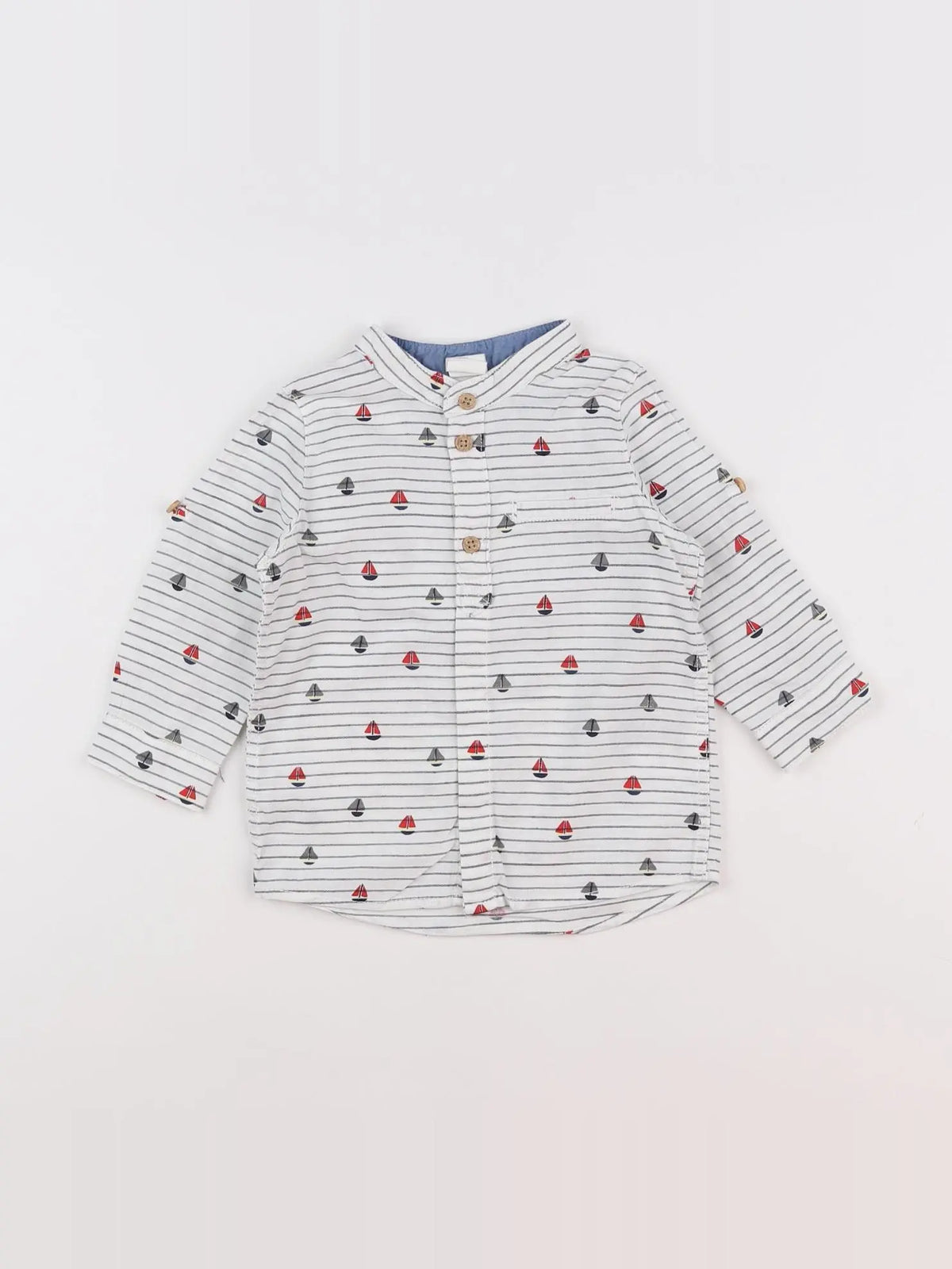 H&M - chemise blanc, multicolore - 6 mois
