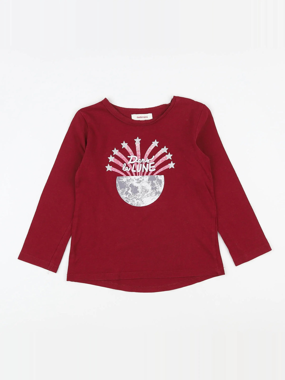 Catimini - tee-shirt rouge, argent - 4 ans