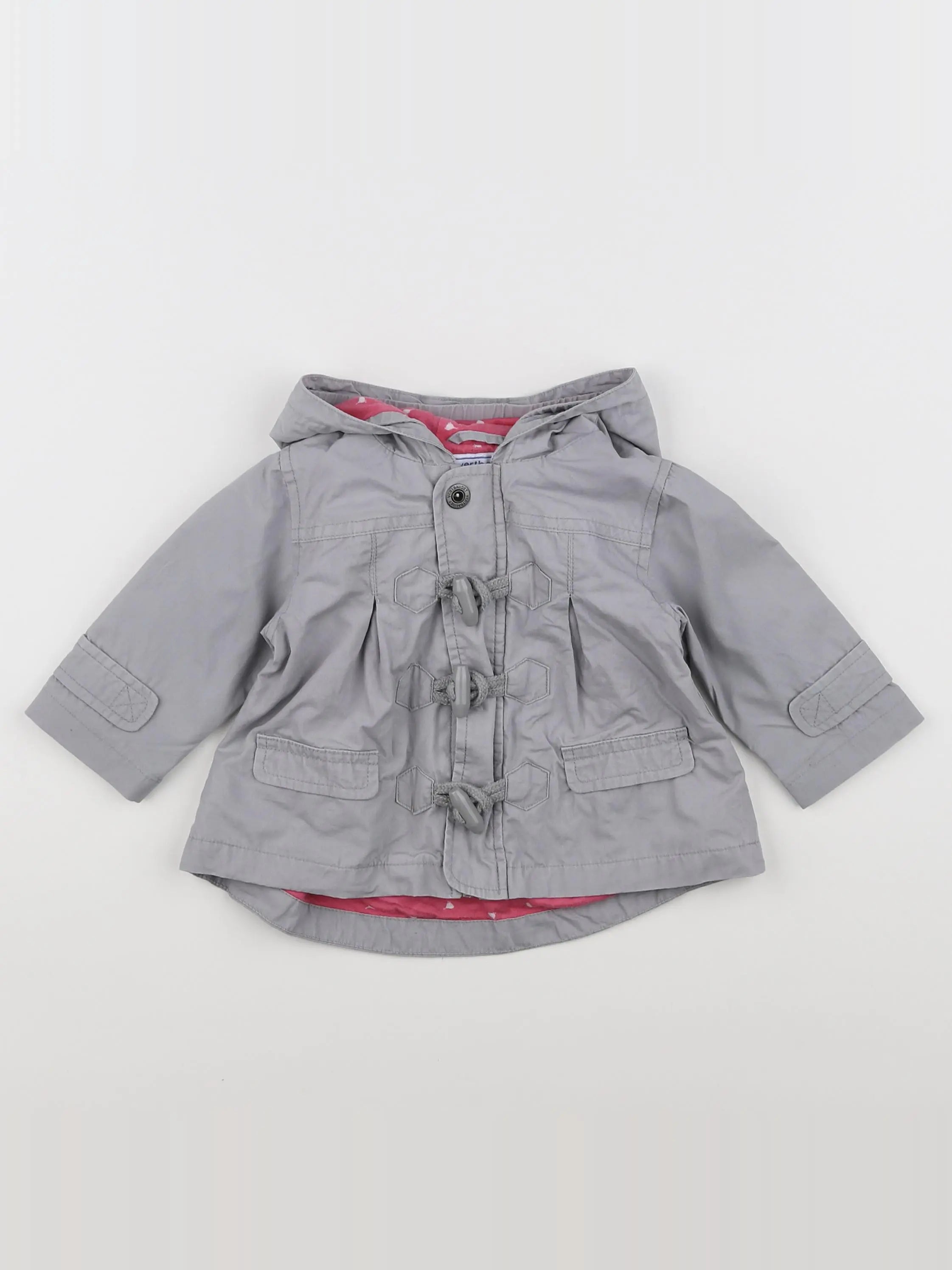 Vertbaudet - imperméable gris - 6 mois