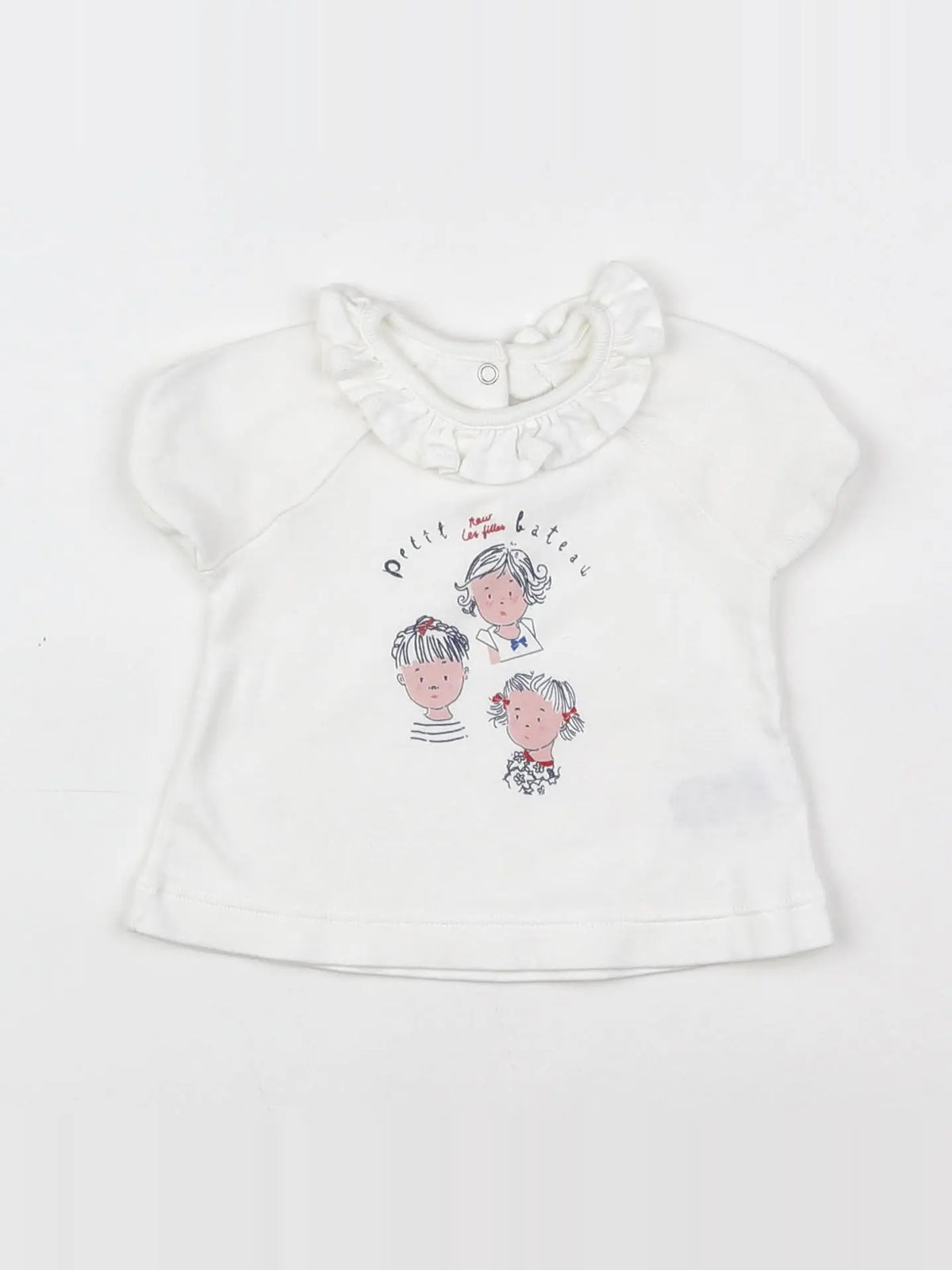 Petit Bateau - tee-shirt blanc - 3 mois
