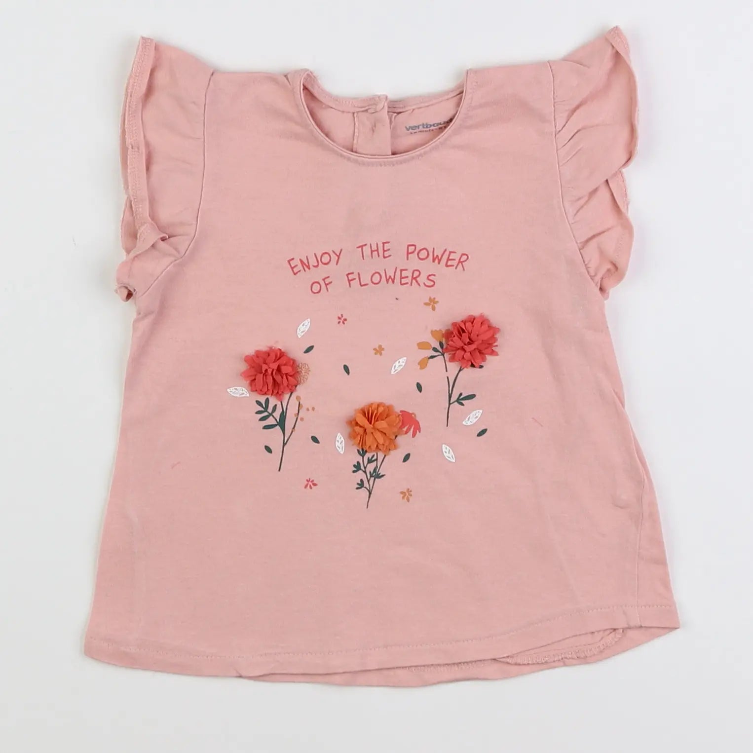 Vertbaudet - tee-shirt rose - 18 mois