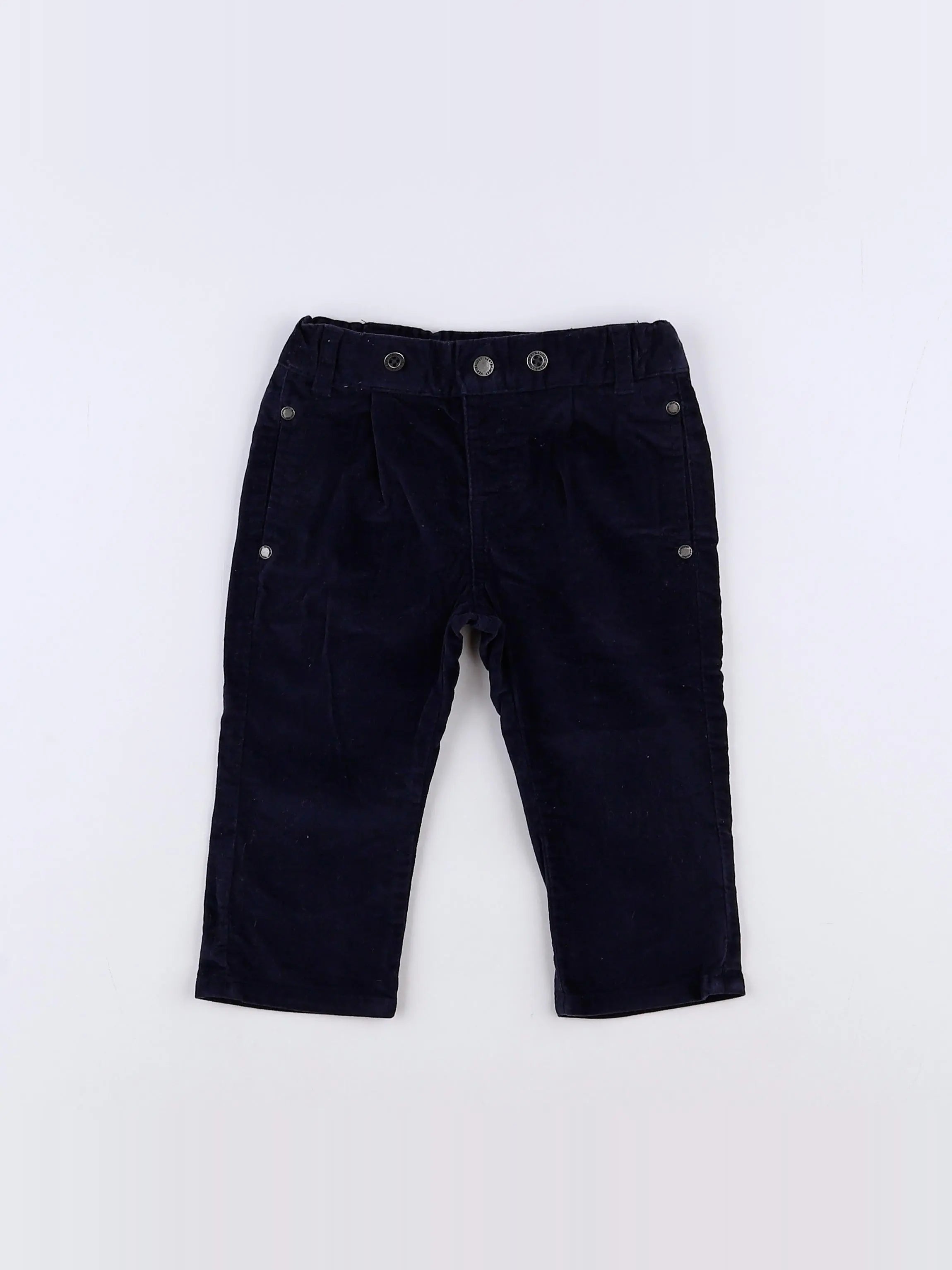 Vertbaudet - pantalon bleu - 12 mois