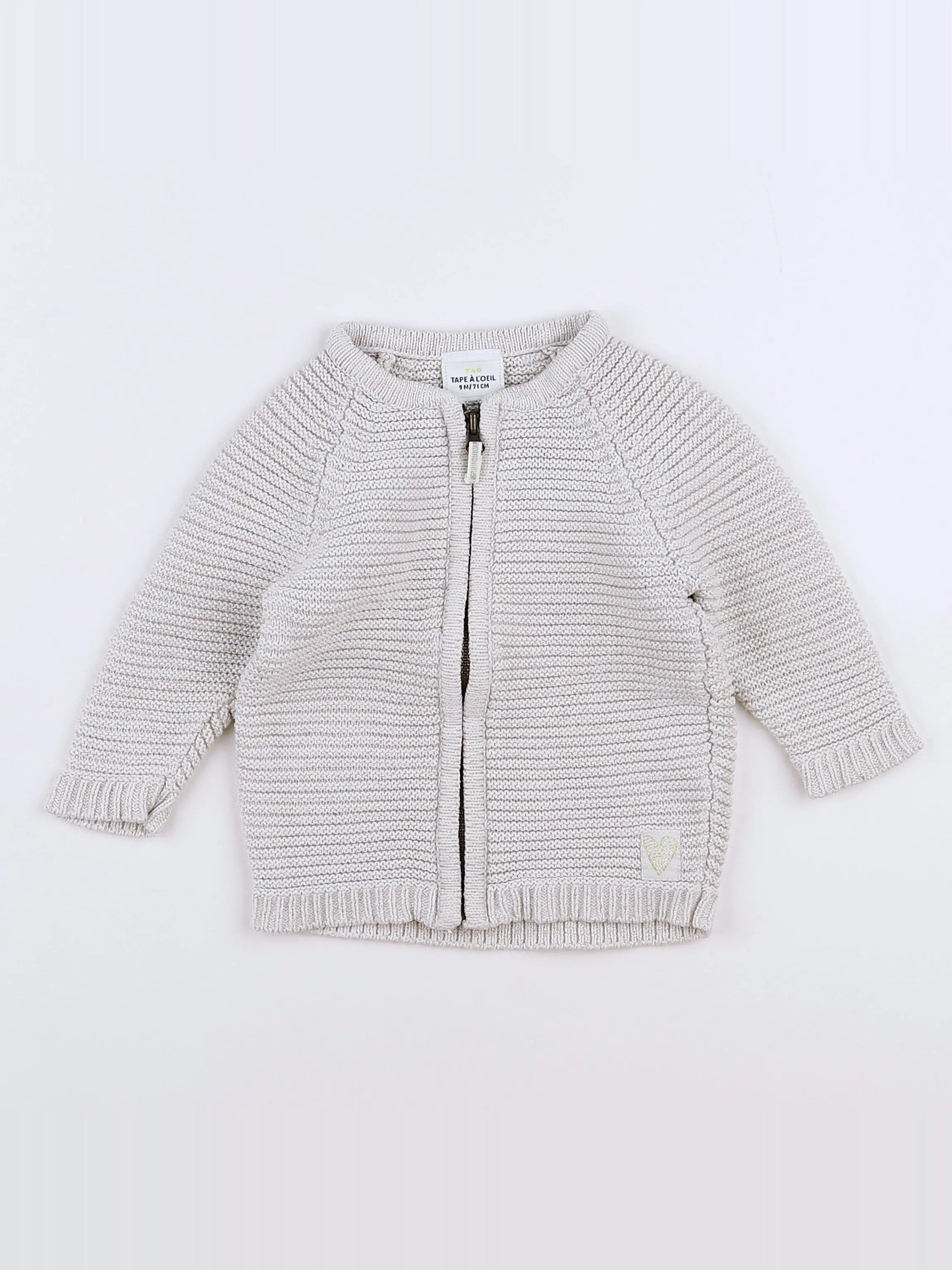 Tape à l'oeil - gilet beige, or - 9 mois