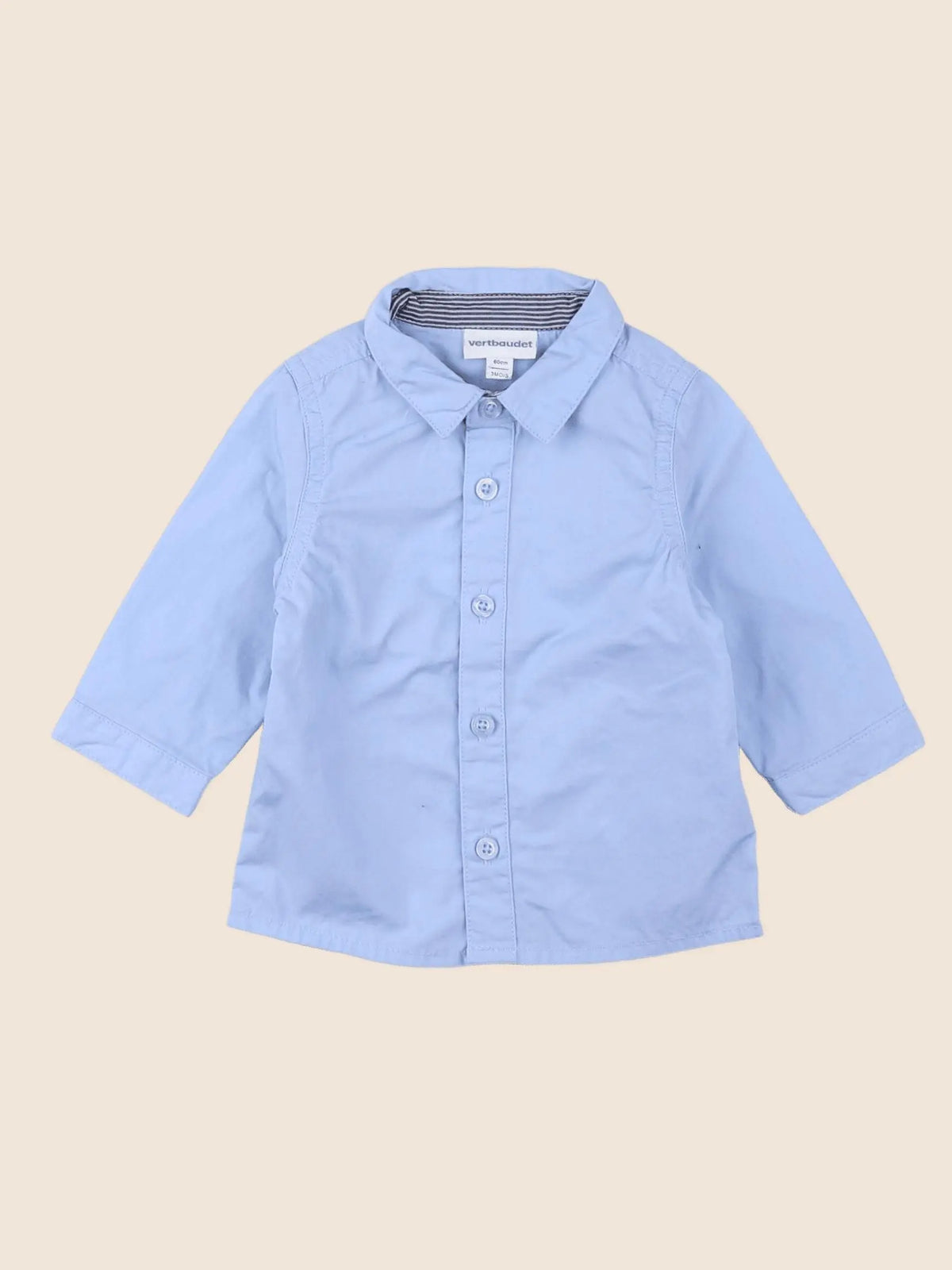 Vertbaudet - chemise bleu - 3 mois
