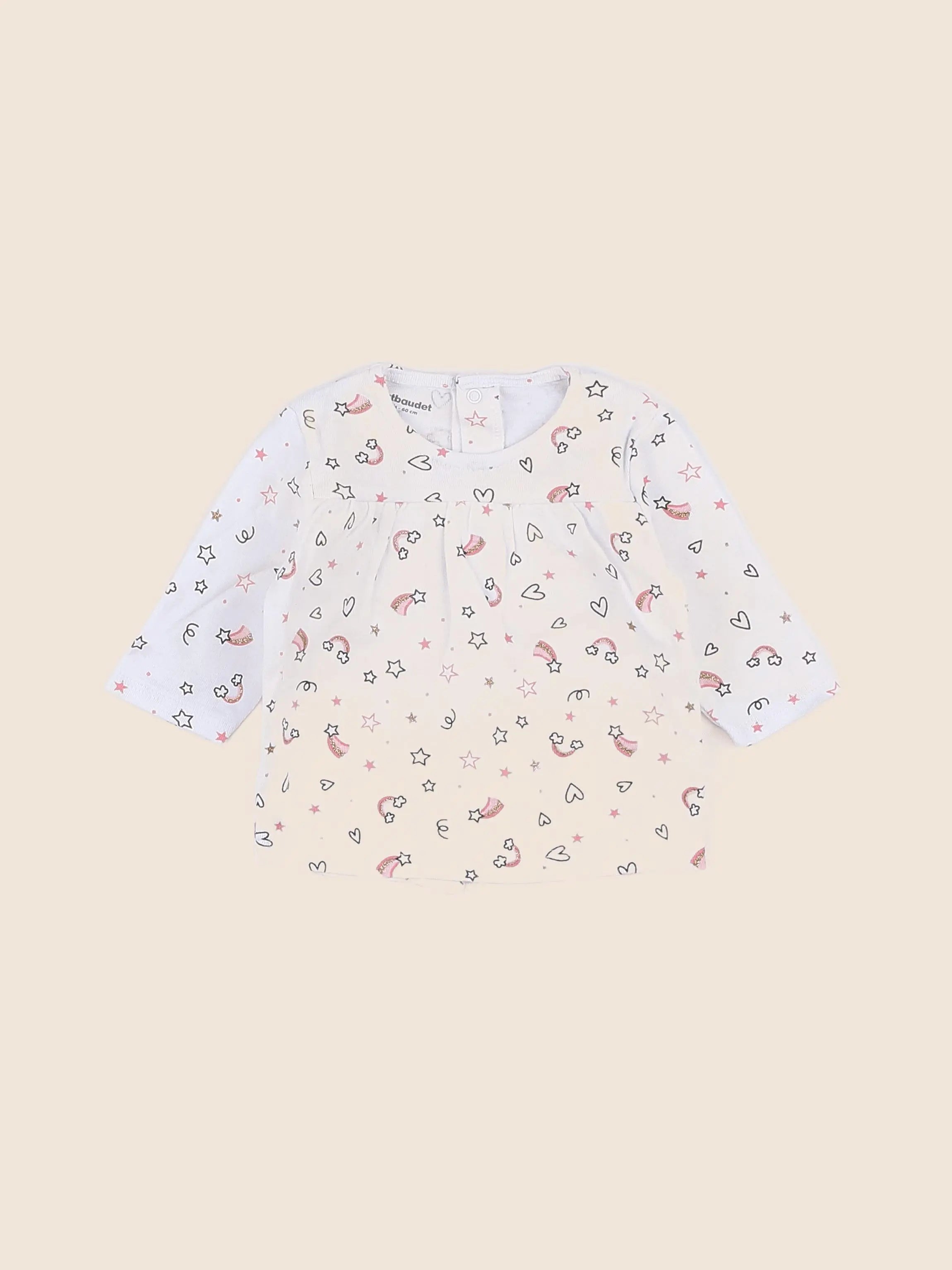 Vertbaudet - pyjama coton multicolore - 3 mois