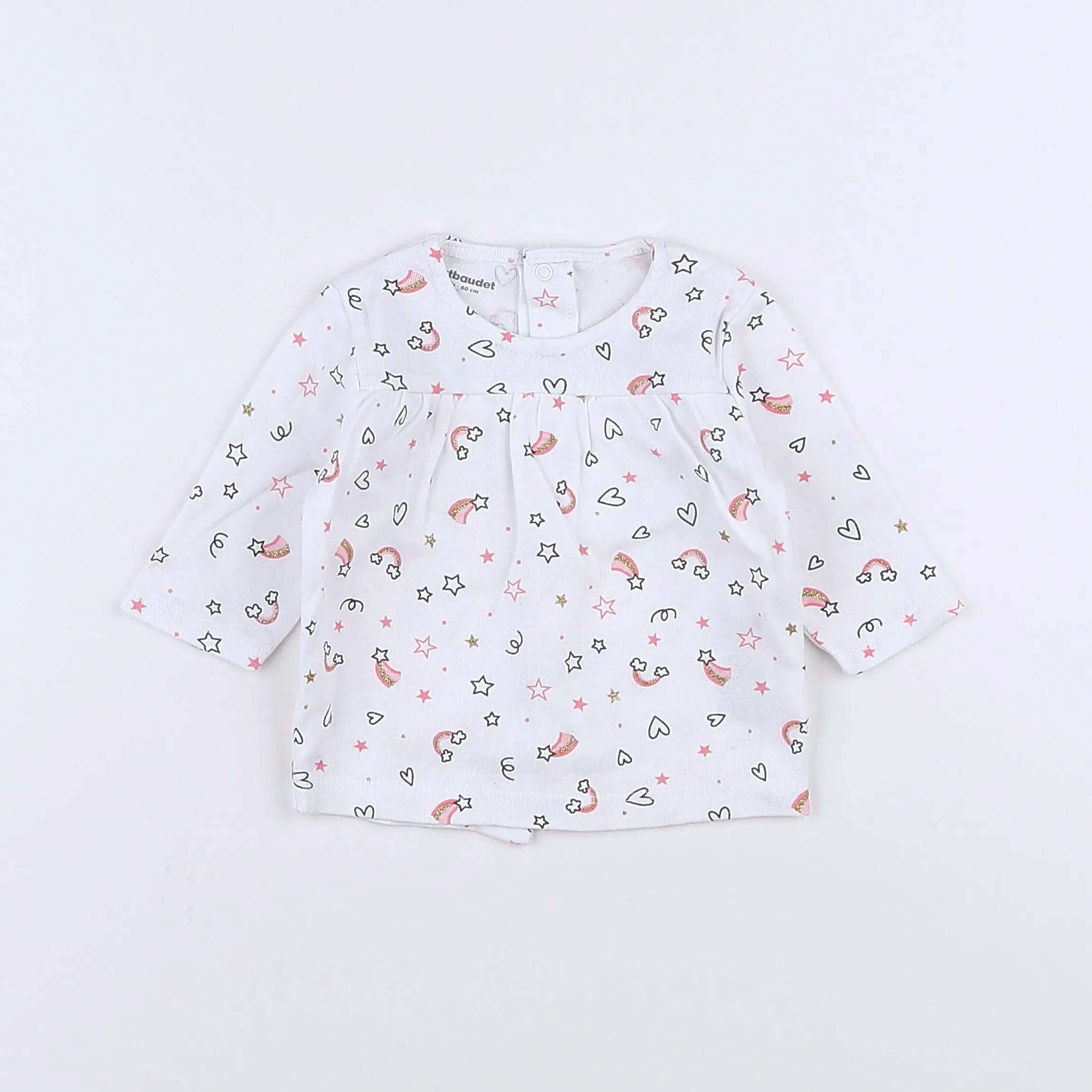 Vertbaudet - pyjama coton multicolore - 3 mois