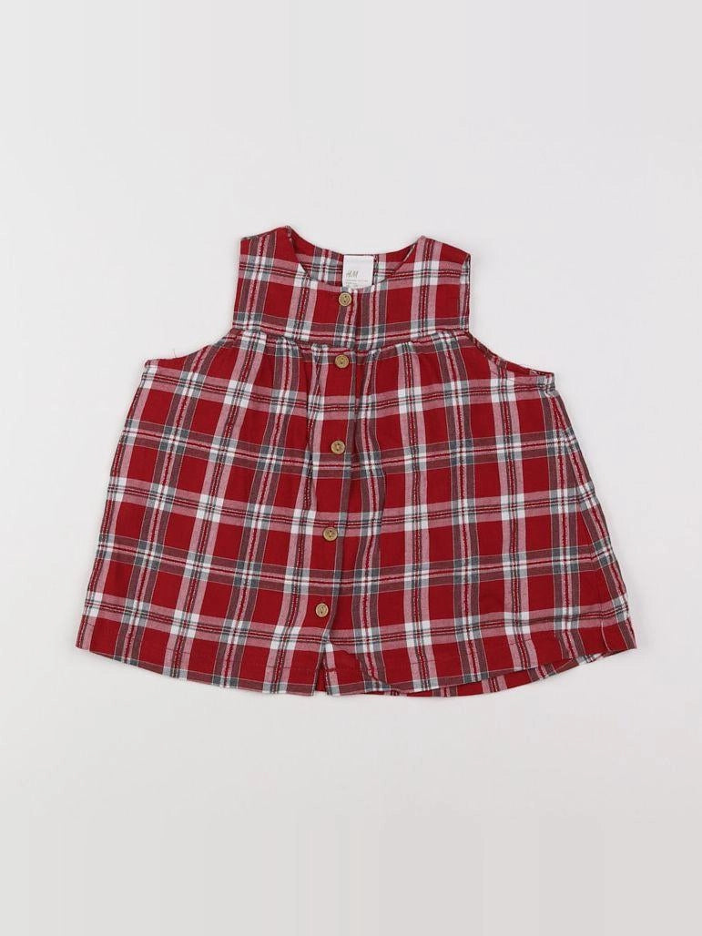 H&M - robe rouge - 6 mois