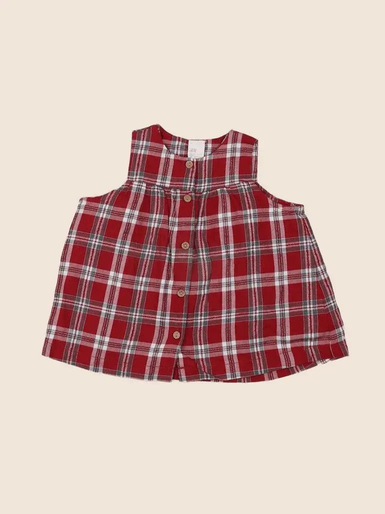 H&M - robe rouge - 6 mois