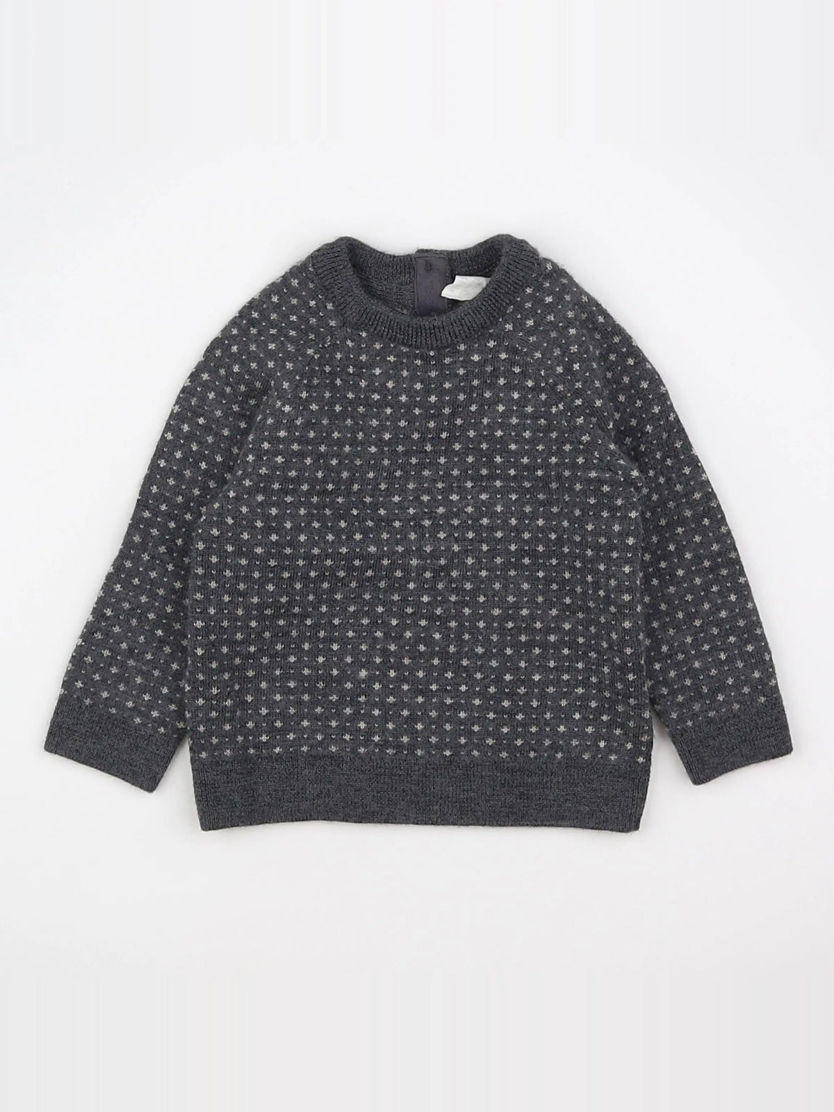 H&M - pull gris - 3/6 mois