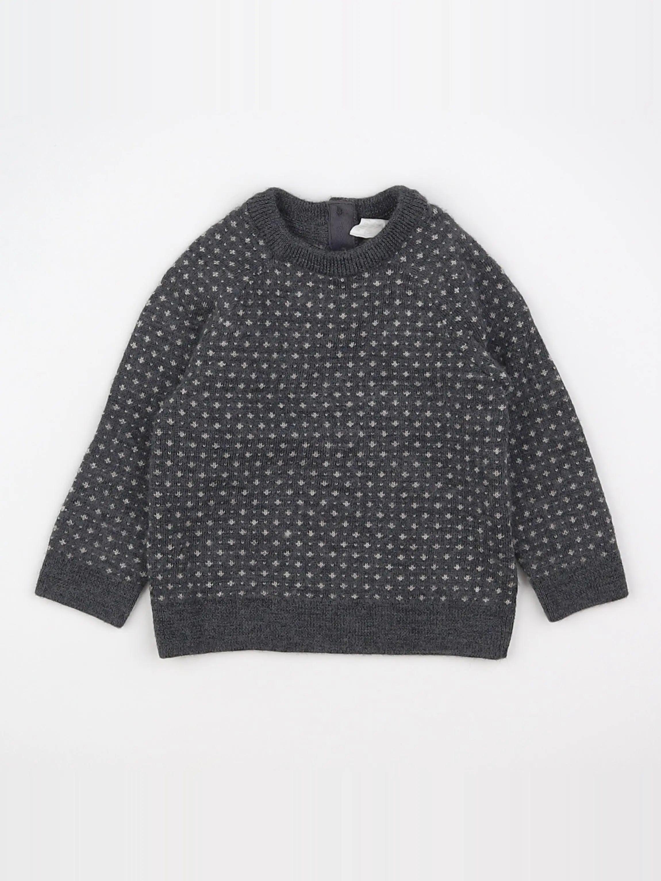 H&M - pull gris - 3/6 mois